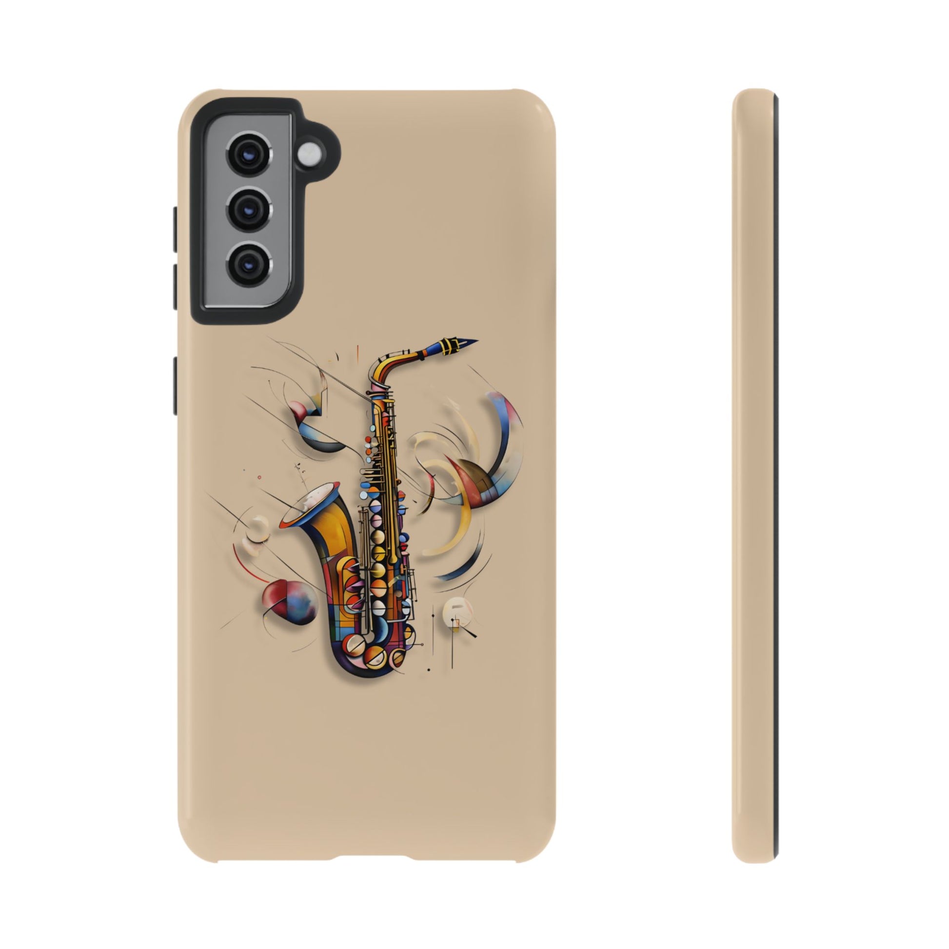Brass Rhapsody Artistic Saxophone Music Tough Case for Samsung Galaxy S21 Plus - Shockproof Phone Cover