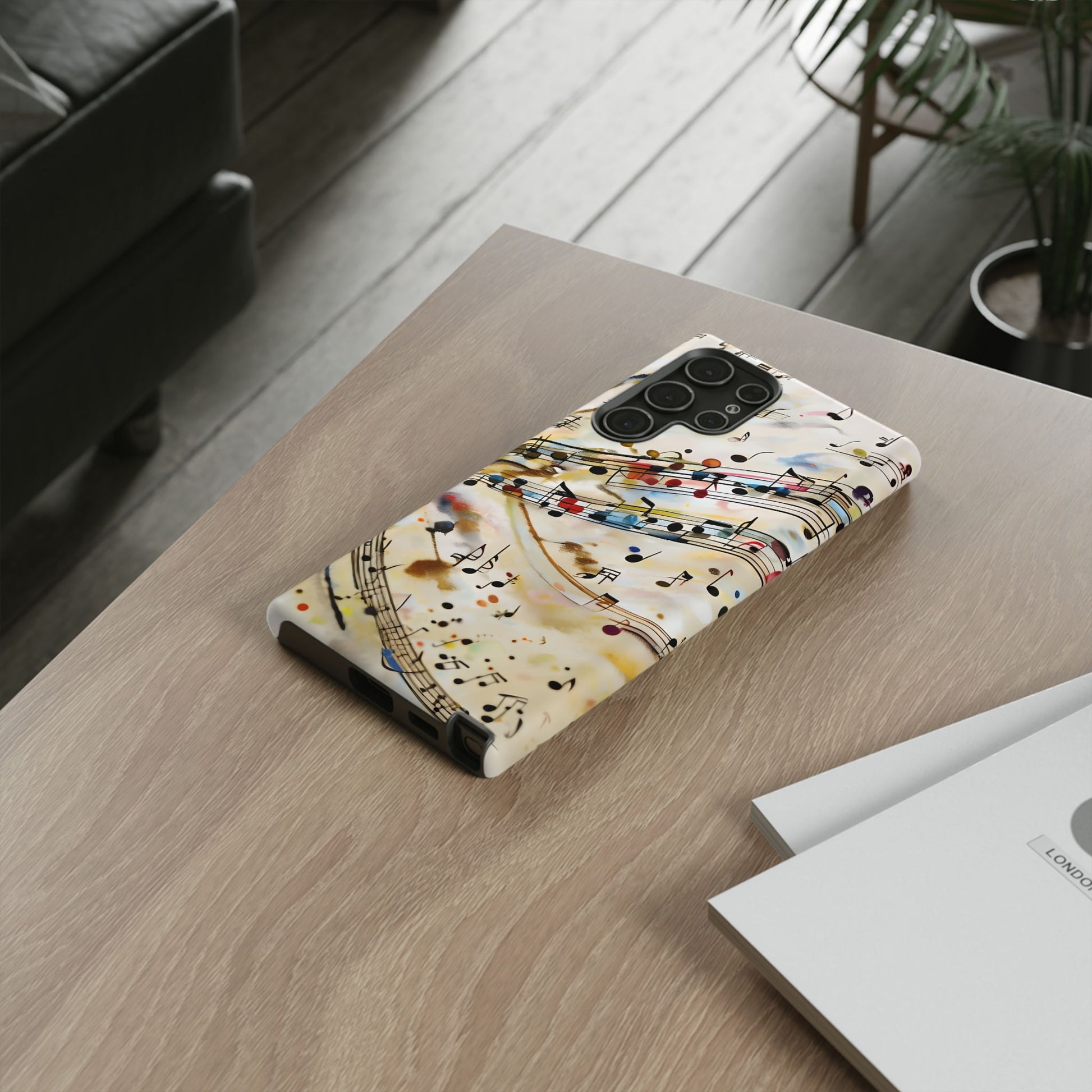 Melodic Flow Abstract Music Notes Tough Case for Samsung Galaxy S22 Ultra - Premium Shockproof Designer Phone Cover