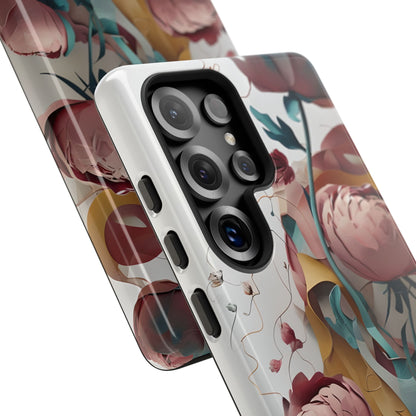 Blushing Peony Veil Samsung Galaxy Tough Case