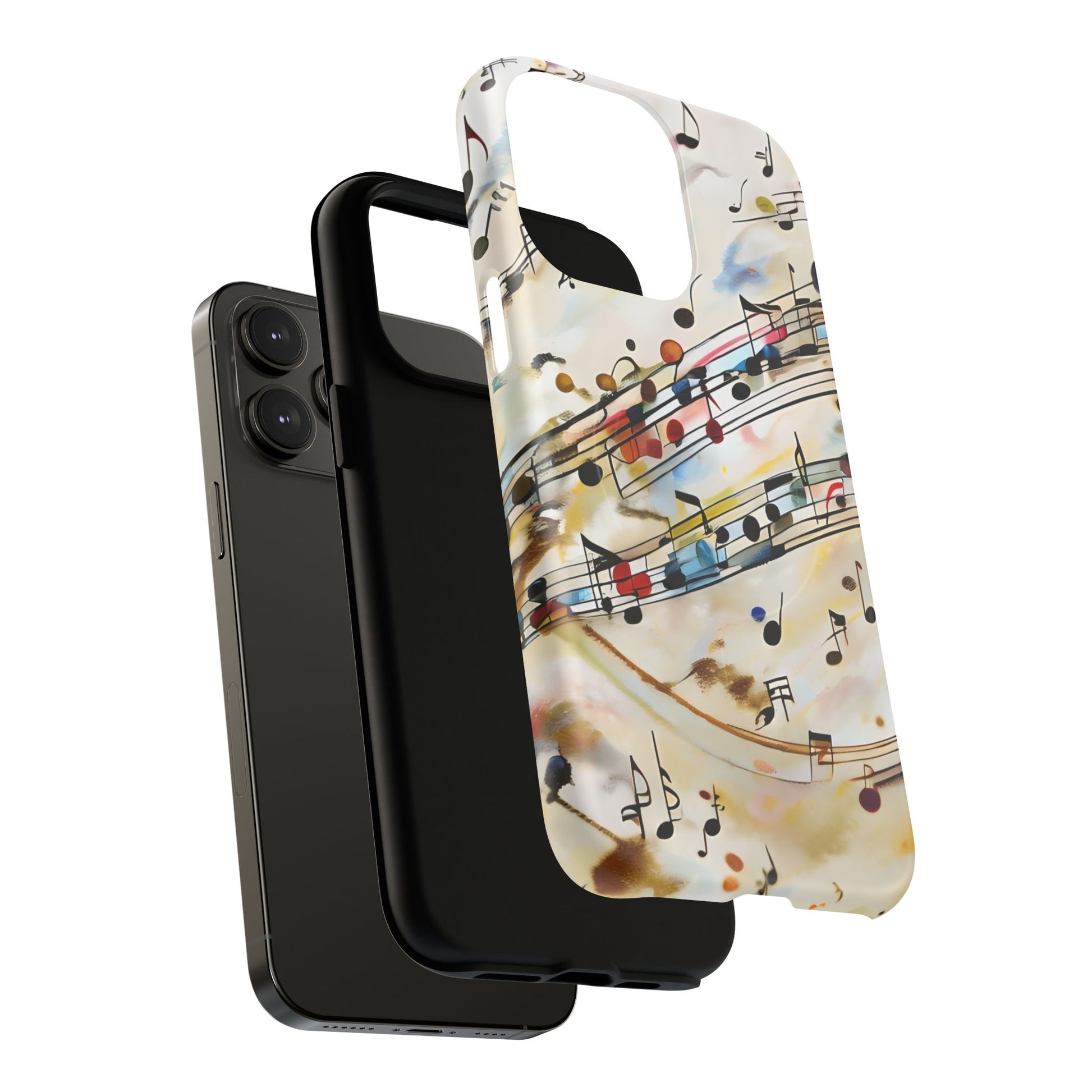 Melodic Flow Abstract Music Notes iPhone 14 Pro Max MagSafe Case