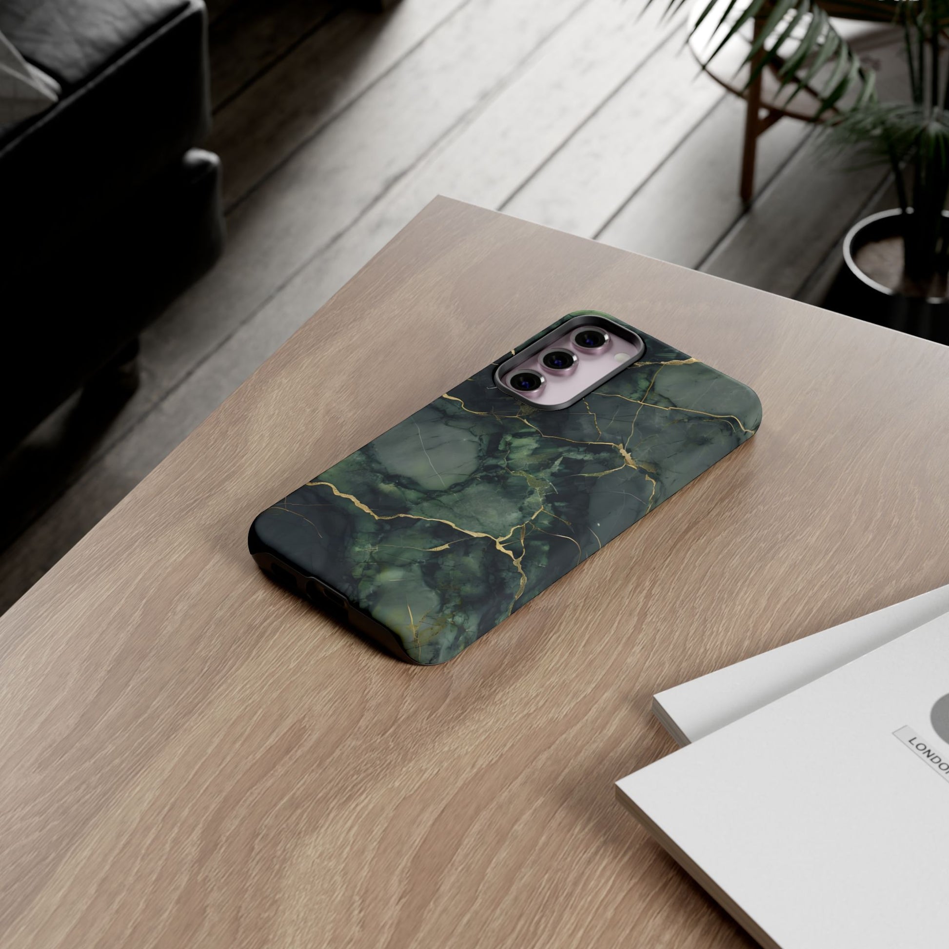 Verdant Vein Tough Case for Samsung Galaxy S23 Plus - Luxury Gold Vein, Nature-Inspired Protective Cover