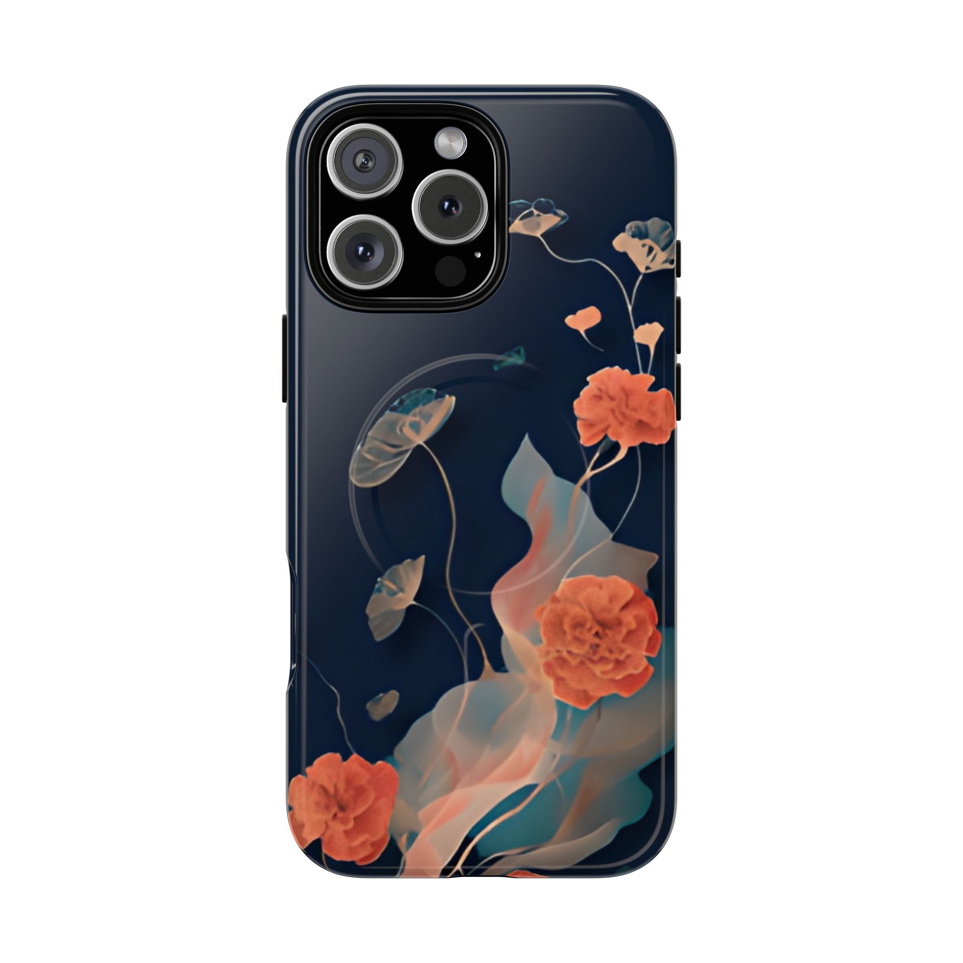 Lotus Reverie - Elegant Artistic Floral iPhone 16 Pro Max MagSafe Phone Case - Painterly Lotus Blossom Design