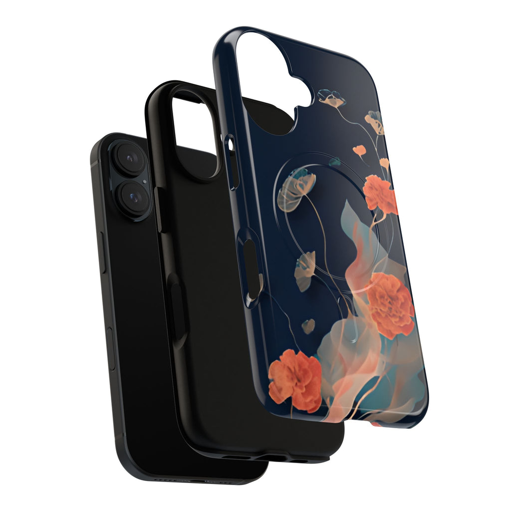 Lotus Reverie - Elegant Artistic Floral iPhone 16 MagSafe Phone Case - Painterly Lotus Blossom Design