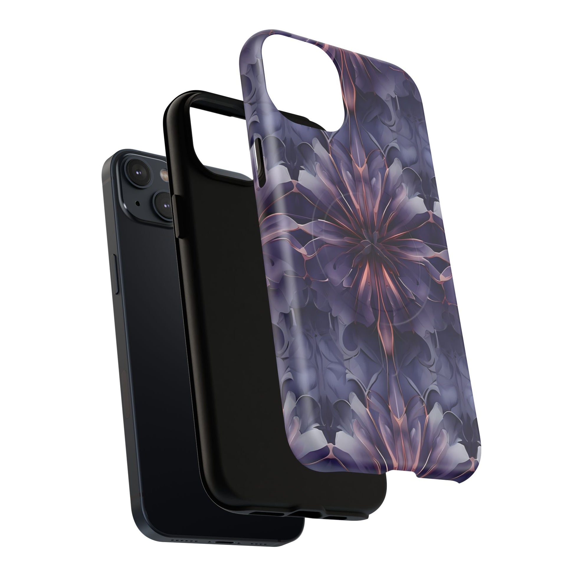 Twilight Tapestry - iPhone 14 Plus MagSafe Phone Case - Purple Kaleidoscope Design