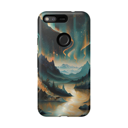 Aurora Dreamscape Tough Case for Google Pixel - Northern Lights Artistic Shockproof Cover, Elegant Protective Phone Case
