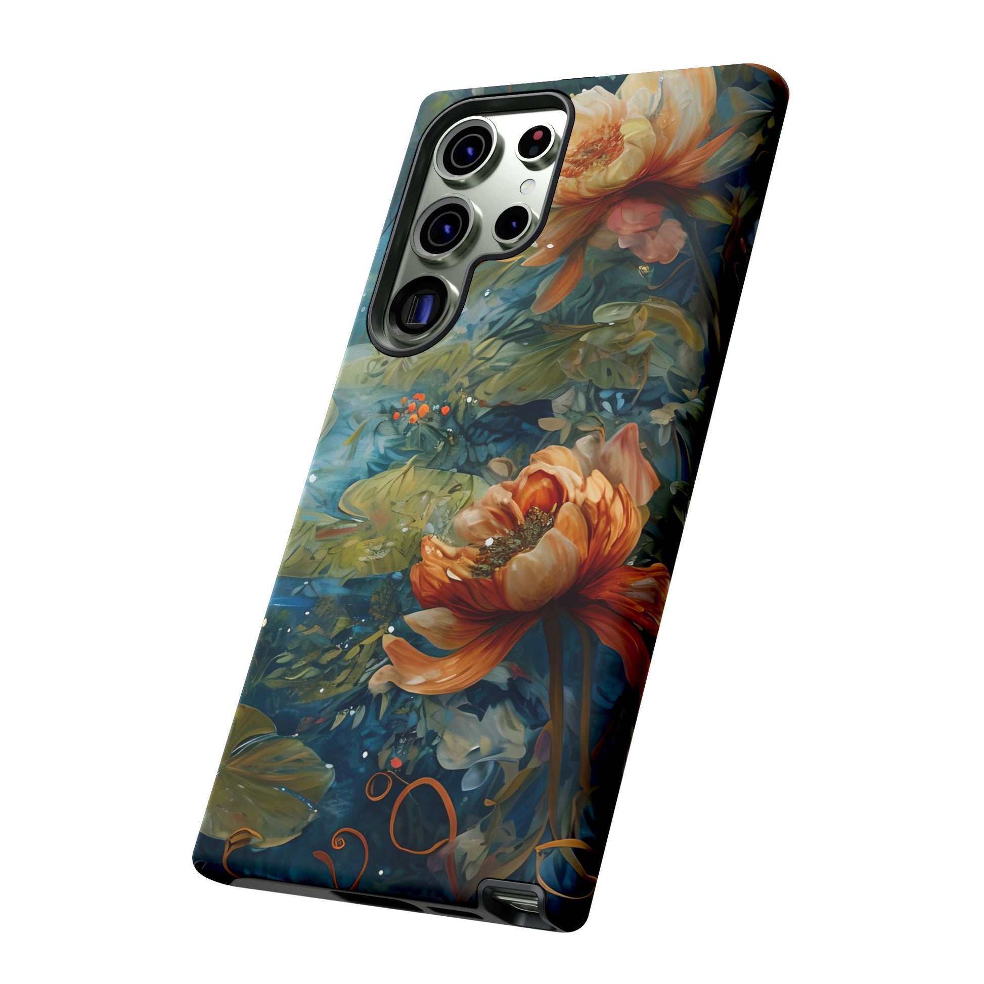 Waterlily Nocturne Samsung Galaxy S23 Ultra Case - Artistic Mountain Lake Design, Nature-Inspired Protective Cover, Elegant Gift for Outdoor Lovers
