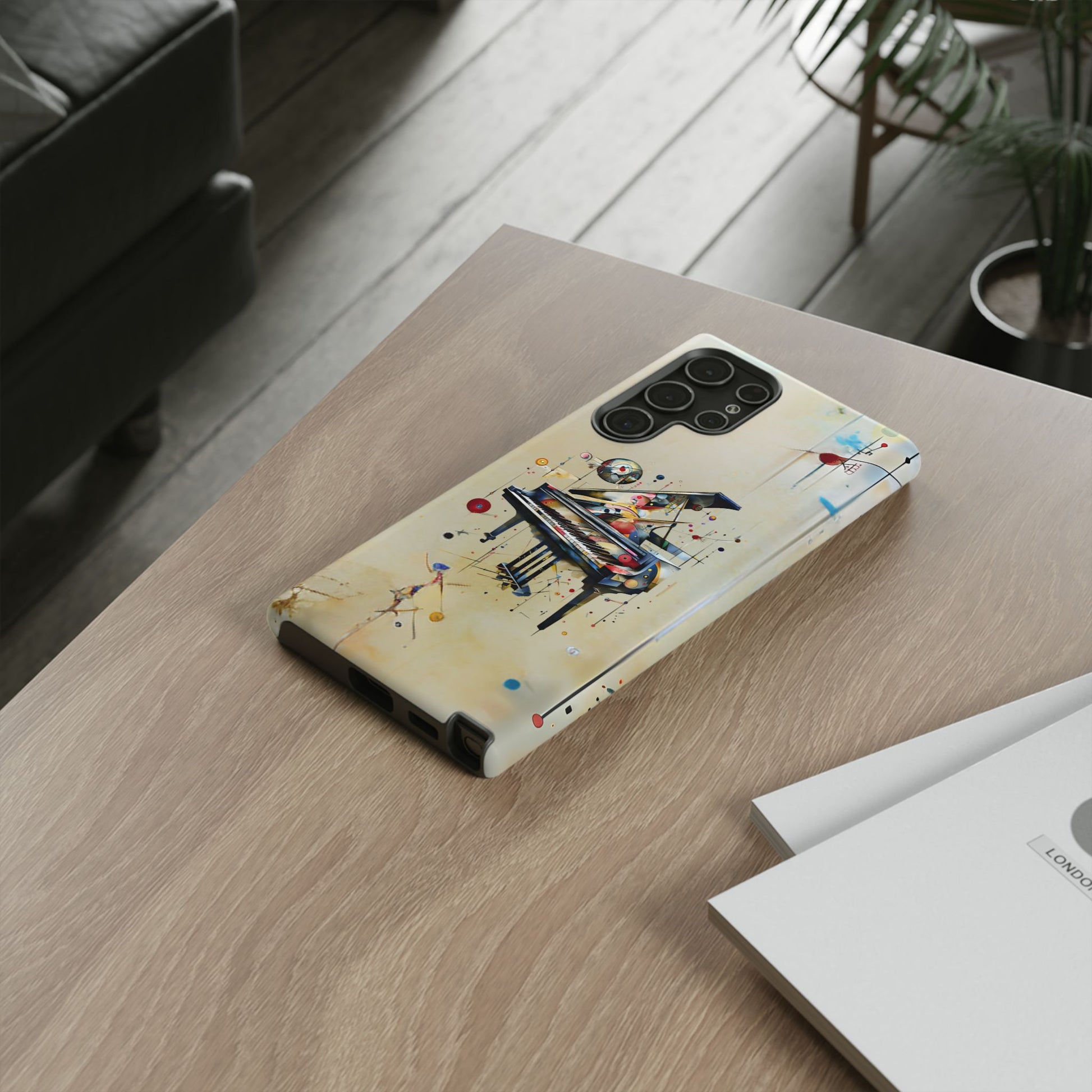 Keys of Imagination Artistic Grand Piano Tough Case for Samsung Galaxy S22 Ultra - Shockproof Phone Cover
