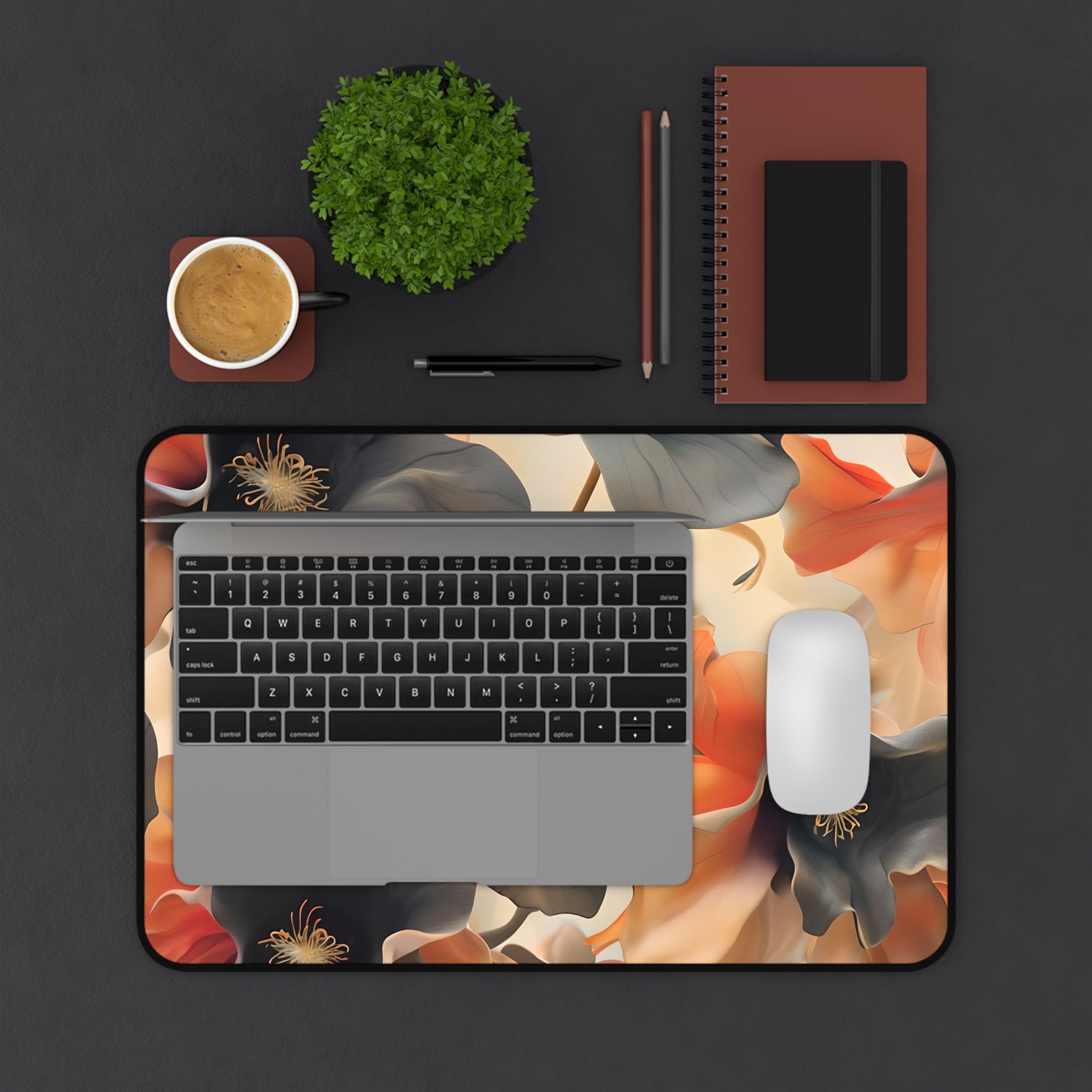 Autumn Ember Designer Desk Mat - Premium Office Desk Pad, 3 Sizes Available, Artistic Workspace Protection