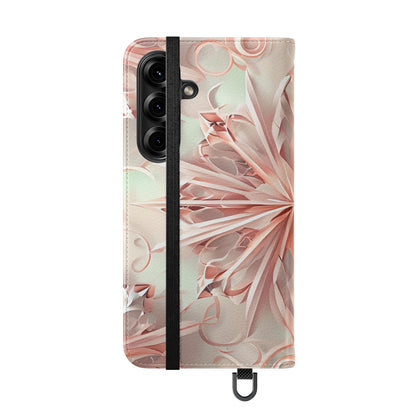 Blush Frost - Abstract Wallet Phone Case for Samsung Galaxy