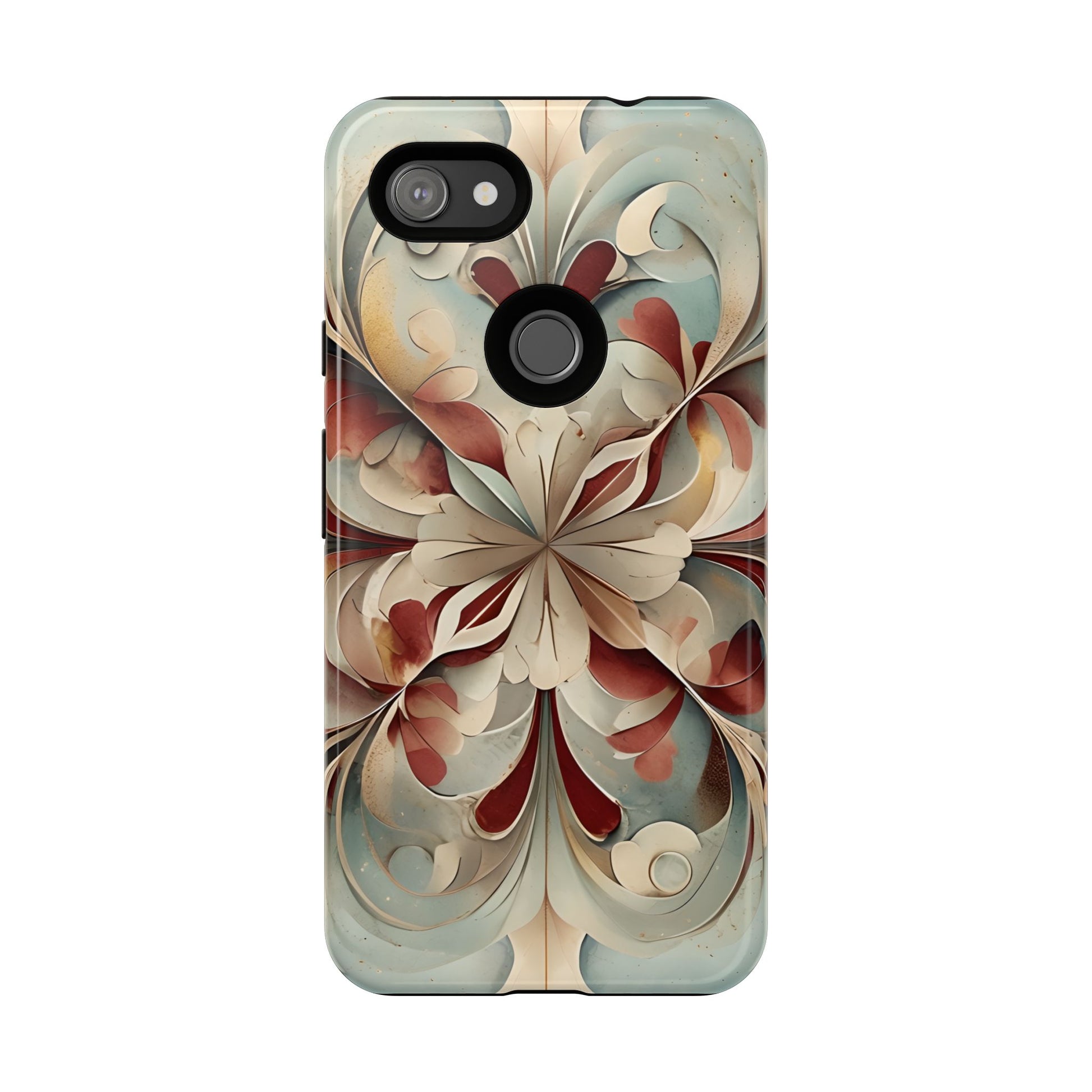 Vintage Baroque Blossom - Ornate Floral Art Google Pixel 3a XL Tough Phone Case - Elegant Baroque-Inspired Design