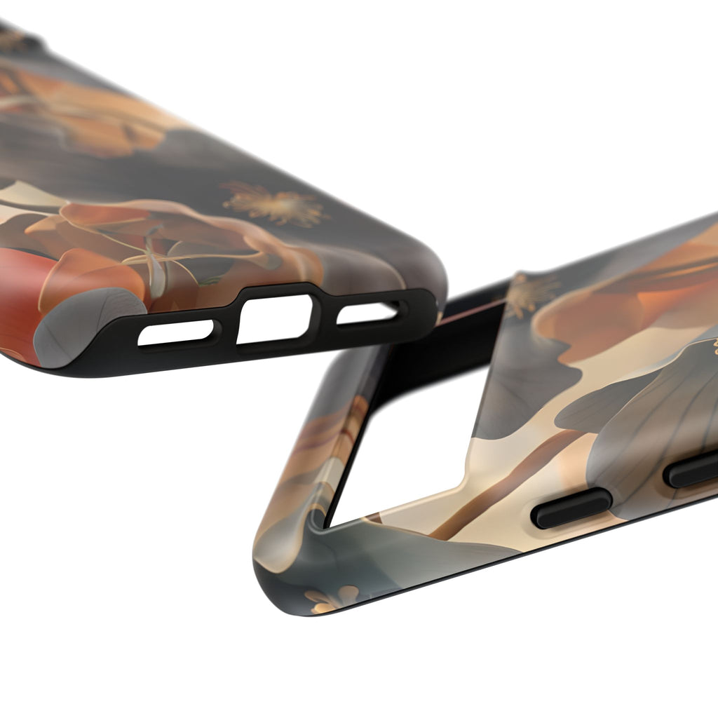 Autumn Ember - Moody Floral Art Google Pixel 8 Tough Phone Case - Warm Earthy Botanical Design