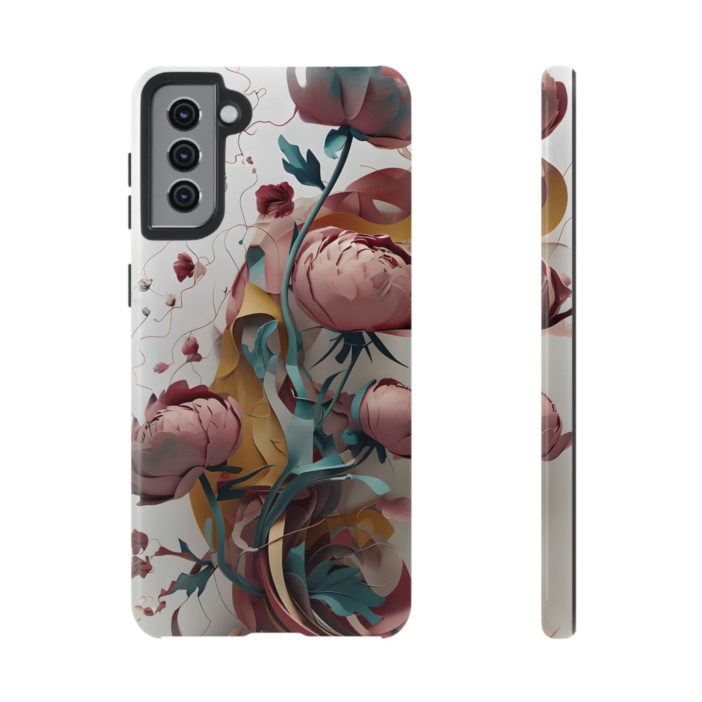 Blushing Peony Veil Samsung Galaxy Tough Case