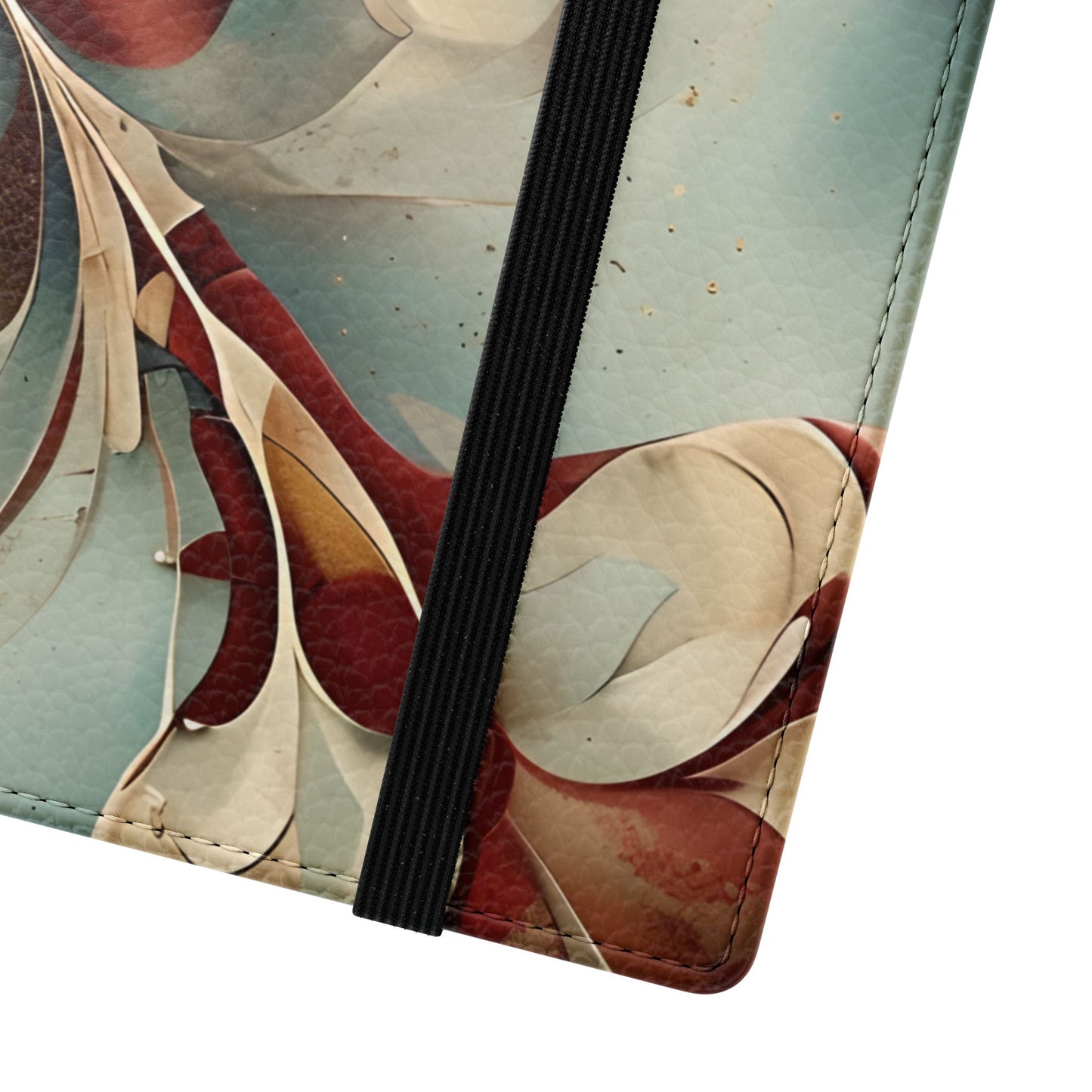 Close-up of Vintage Baroque Blossom Samsung Galaxy wallet flip phone case with ornate floral baroque detailing
