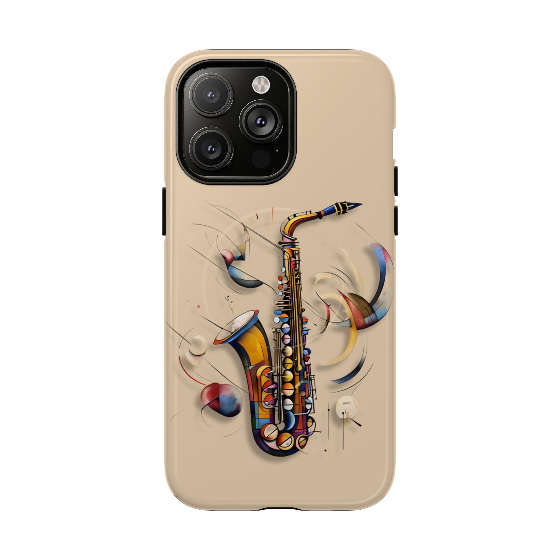 Brass Rhapsody Artistic Saxophone Music iPhone 14 Pro Max MagSafe Case