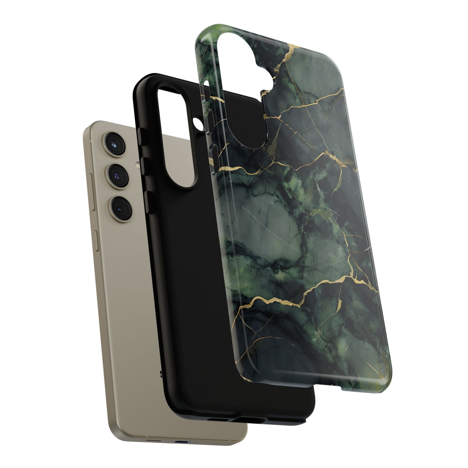 Verdant Vein Tough Case for Samsung Galaxy S24 Plus - Luxury Gold Vein, Nature-Inspired Protective Cover