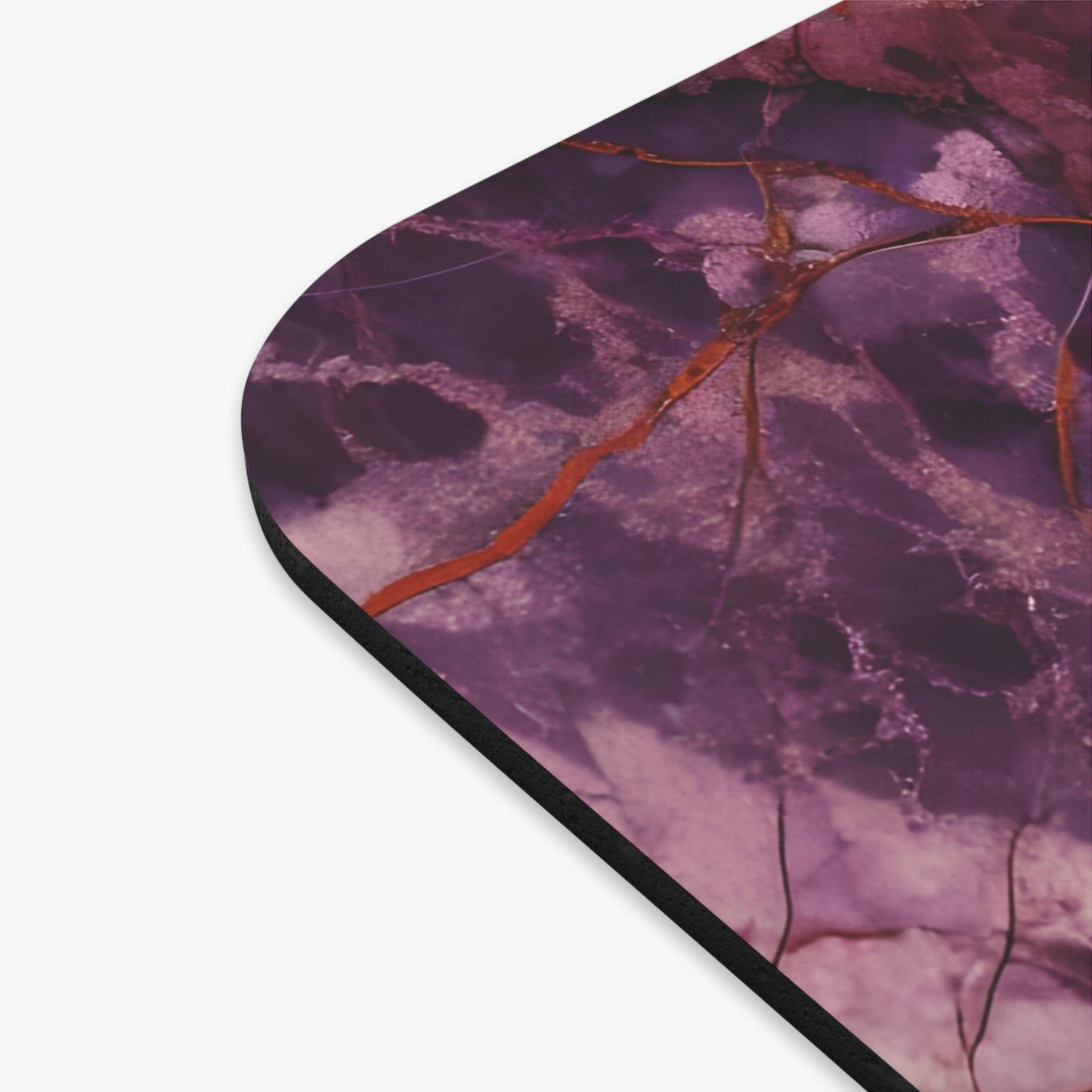 Close-up of Amethyst Current mouse pad showing printed purple abstract detail