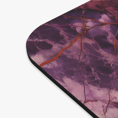 Close-up of Amethyst Current mouse pad showing printed purple abstract detail