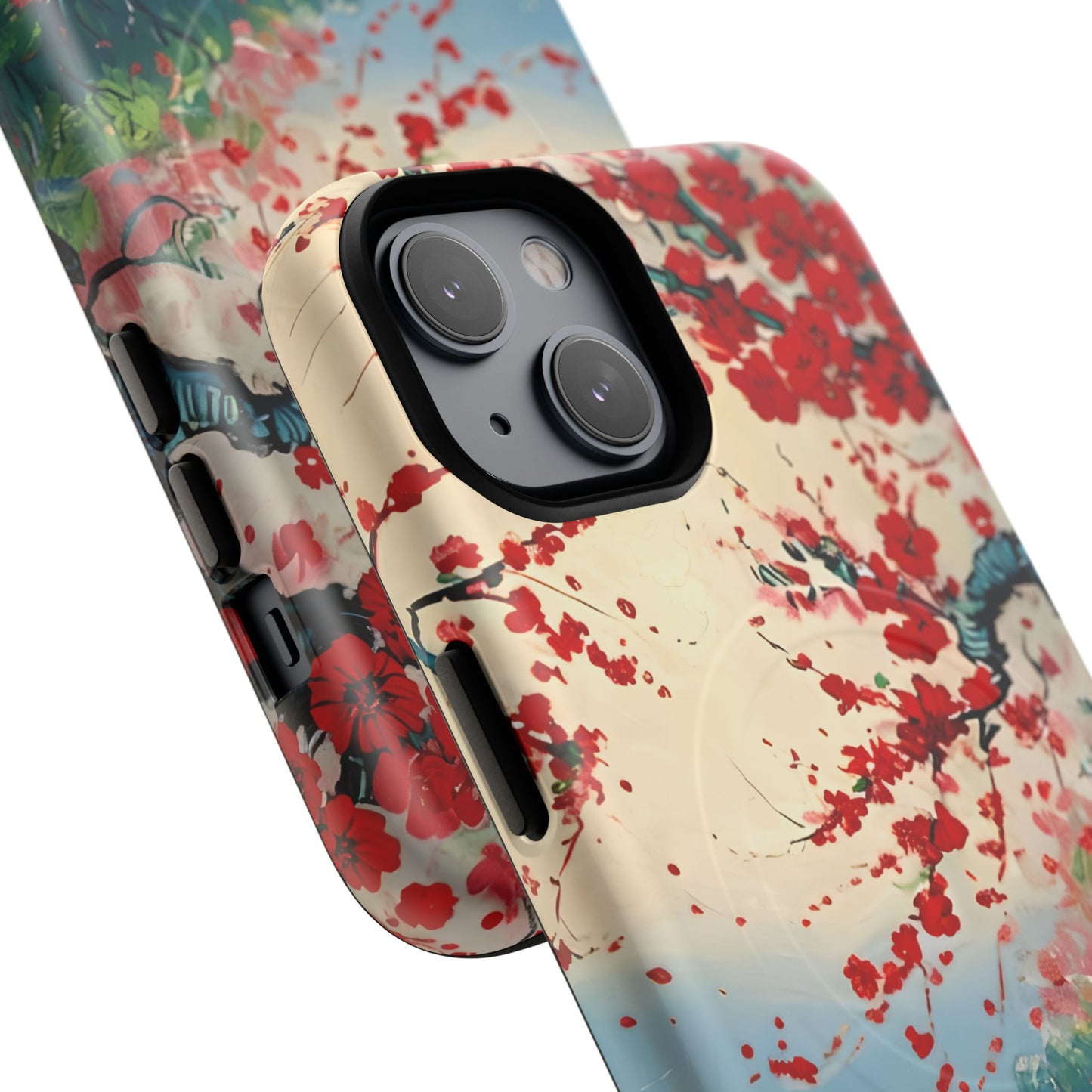 Crimson Blossom Lake iPhone MagSafe Case