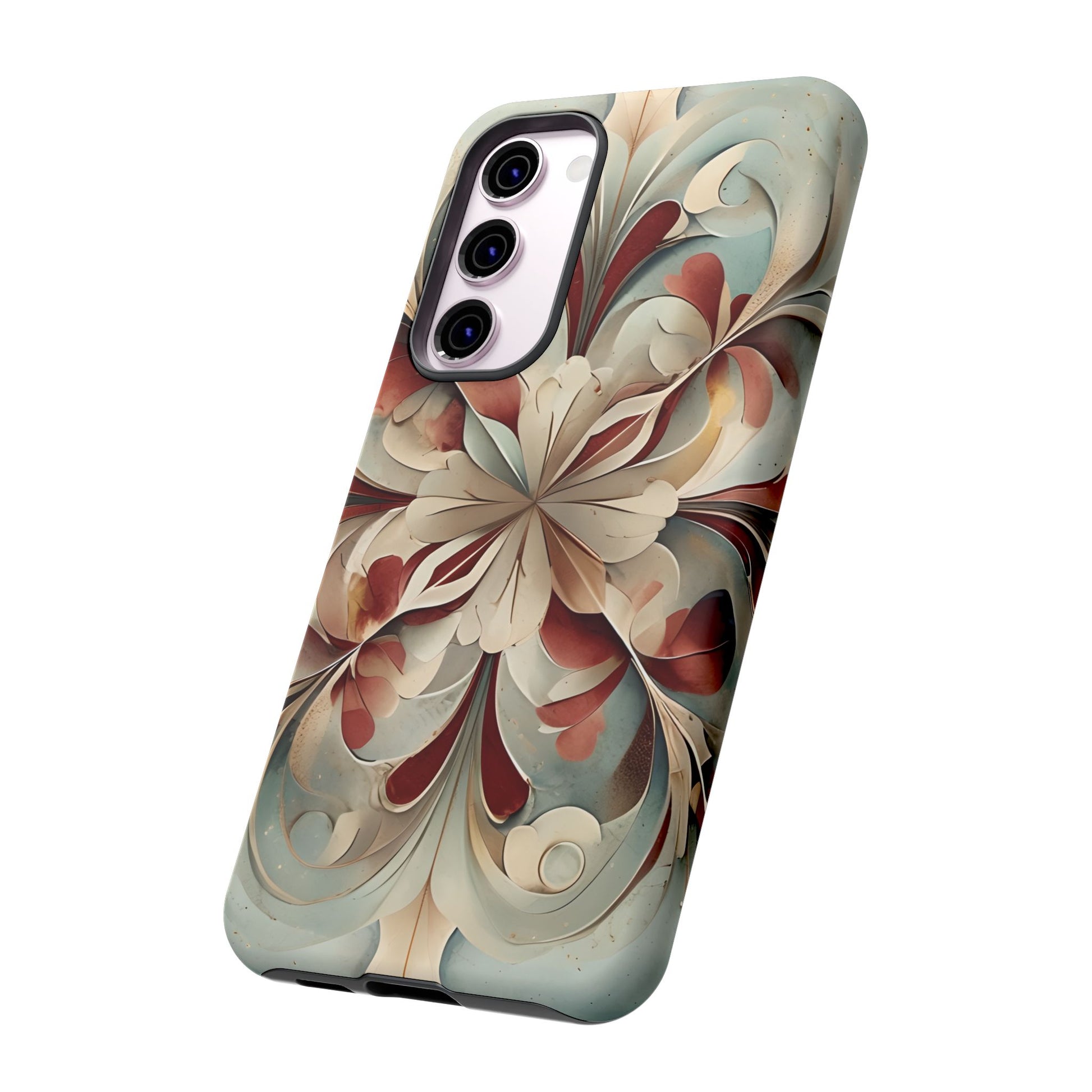 Vintage Baroque Blossom - Ornate Floral Art Samsung Galaxy S23 Plus Tough Phone Case - Elegant Baroque-Inspired Design