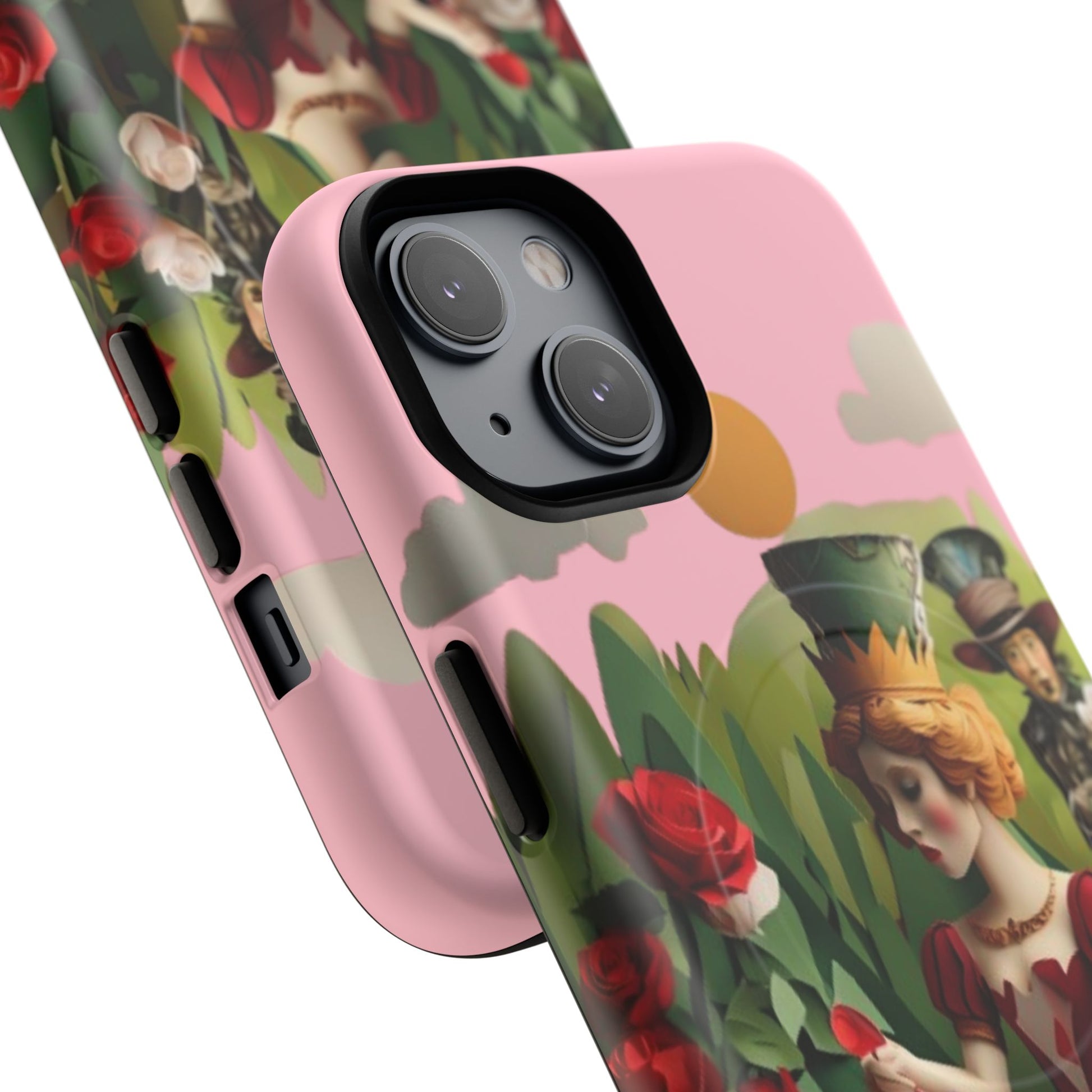 Regal Rose Court - iPhone 14 MagSafe Phone Case - Whimsical Fantasy Floral Design