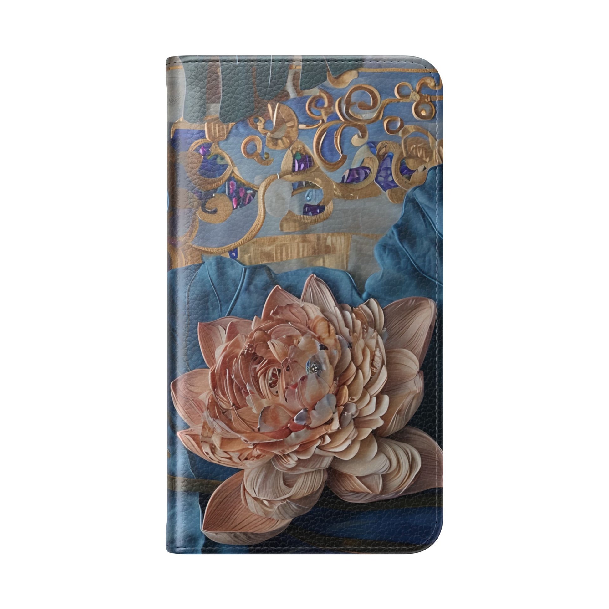 Peony Midnight Tapestry Wallet Phone Case - Flip Cover for Samsung Galaxy S23 - Floral and Tapestry Design