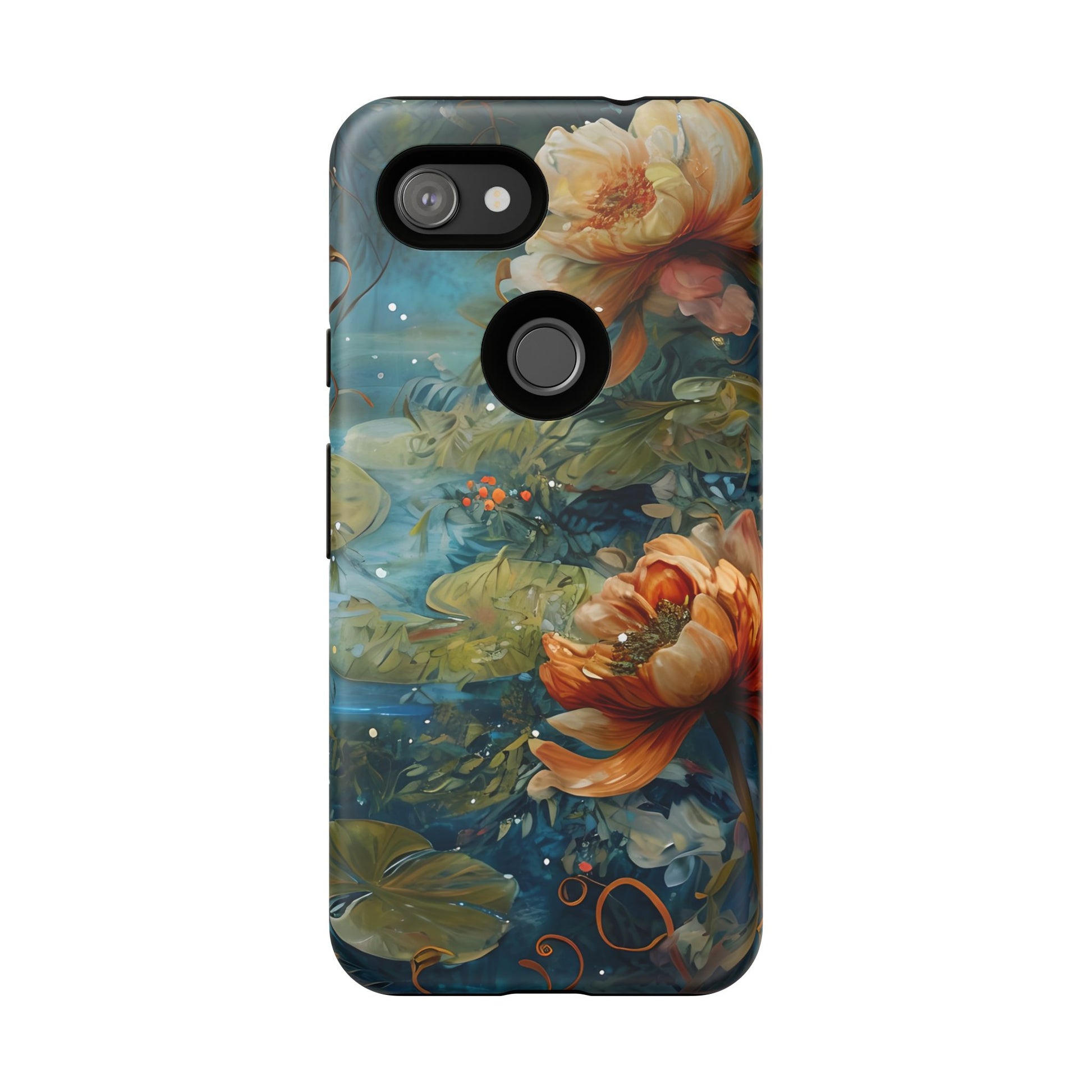 Waterlily Nocturne Tough Case for Google Pixel 3a - Premium Artistic Shockproof Cover, Elegant Protective Phone Case