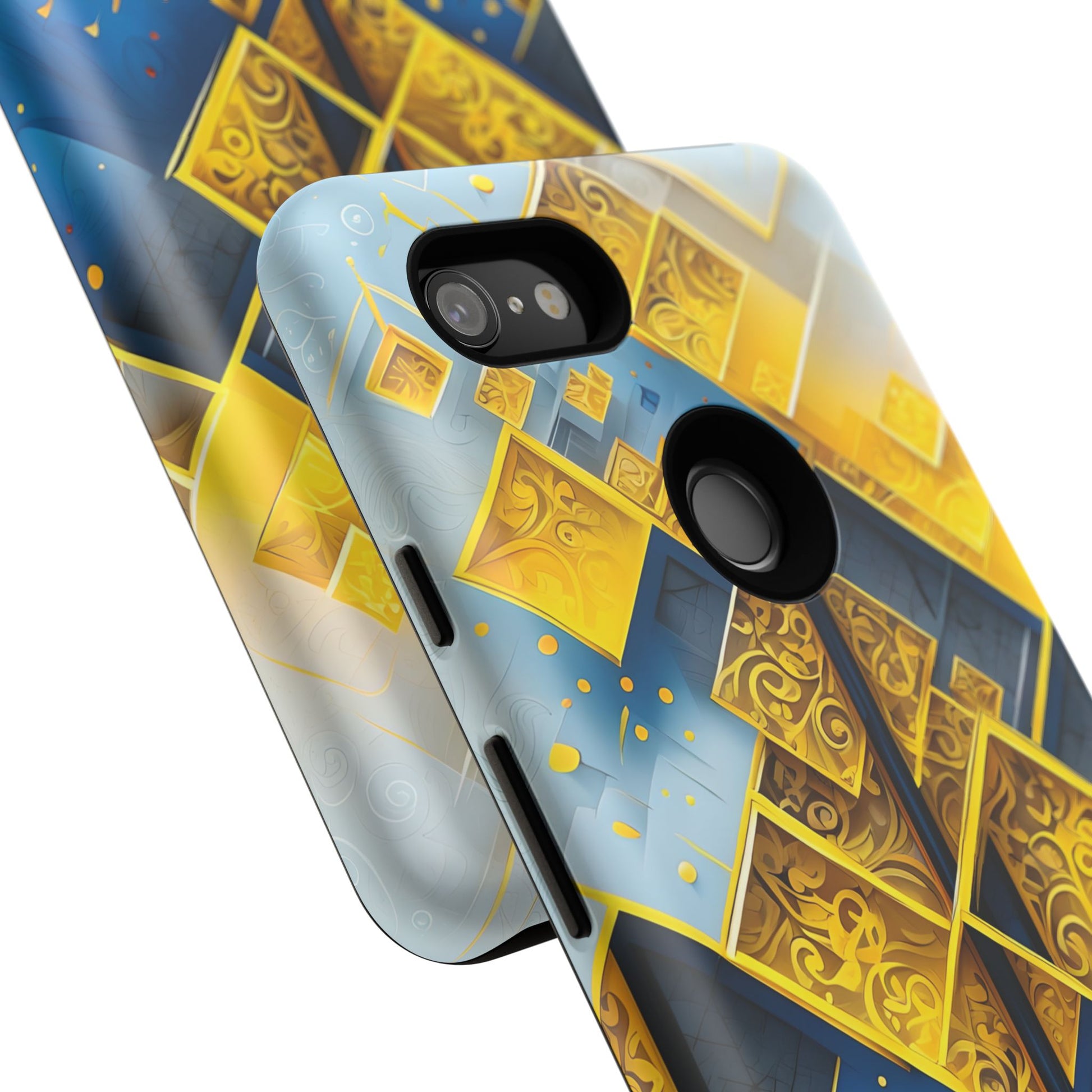 Golden Ascent Luxe Geometric Google Pixel 3XL Tough Case - Elegant Abstract Gold Design