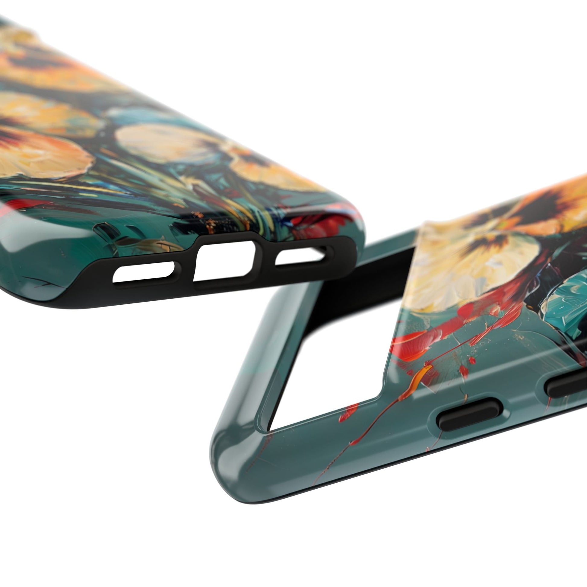 Golden Pansy Cascade Tough Case for Google Pixel 8 - Floral Artistic Shockproof Cover, Elegant Protective Phone Case