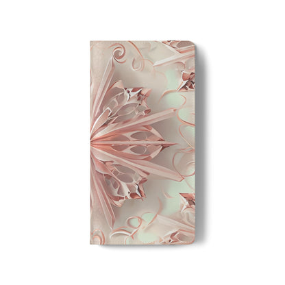 Blush Frost - Abstract Wallet Phone Case for Samsung Galaxy
