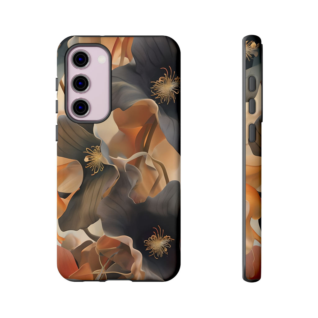 Autumn Ember - Moody Floral Art Samsung Galaxy S23 Plus Tough Phone Case - Warm Earthy Botanical Design