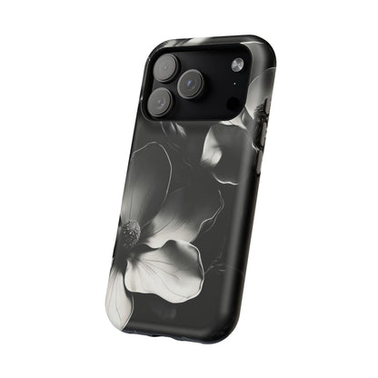 Monochrome Magnolia iPhone MagSafe Case