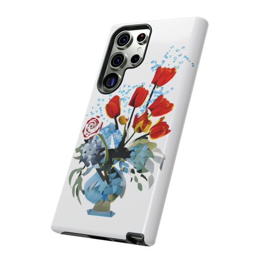 Bouquet Brilliance vibrant floral bouquet illustration Samsung Galaxy phone case angled view