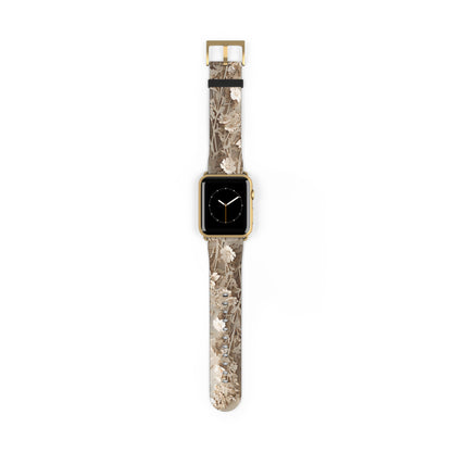 Moonlit Garden Apple Watch Band - Premium Custom Strap for Series 1-9, SE & Ultra - Artistic Vegan Leather