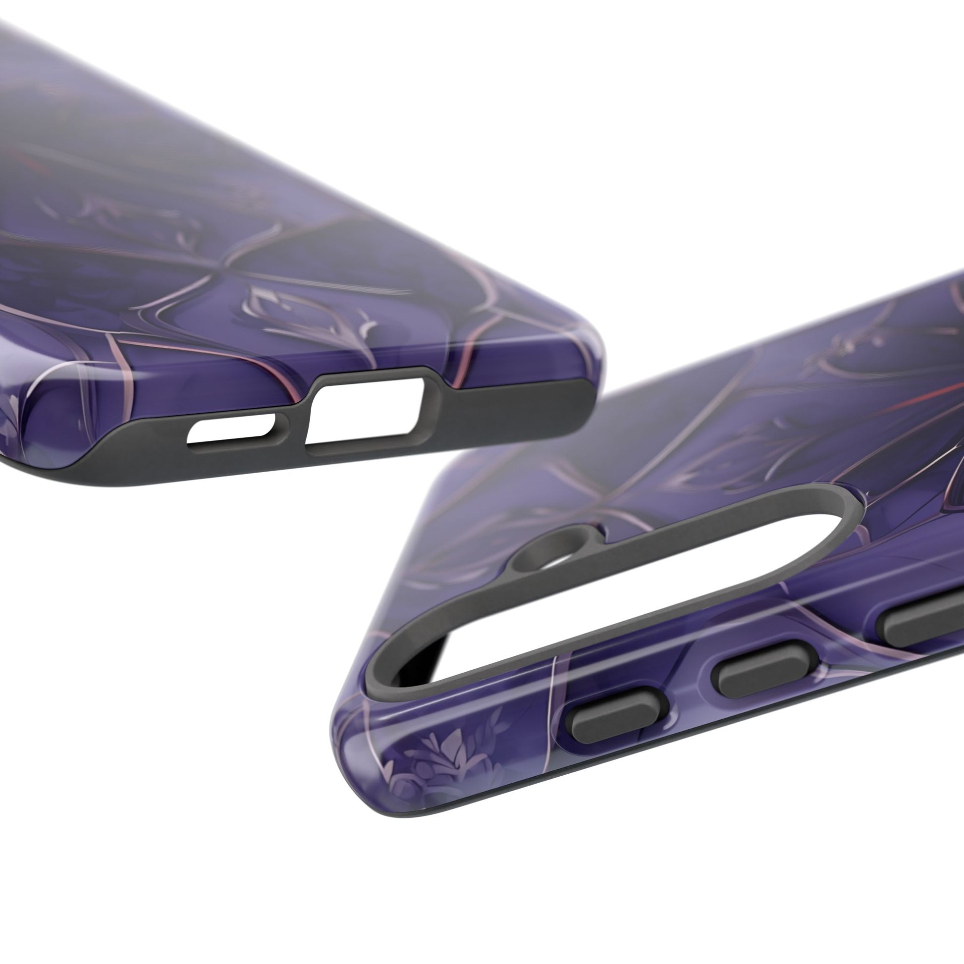 Violet Nebula - Kaleidoscope Collection Artistic Floral Burst - Samsung Galaxy S25 Tough Phone Case - Bold Purple Symmetrical Design