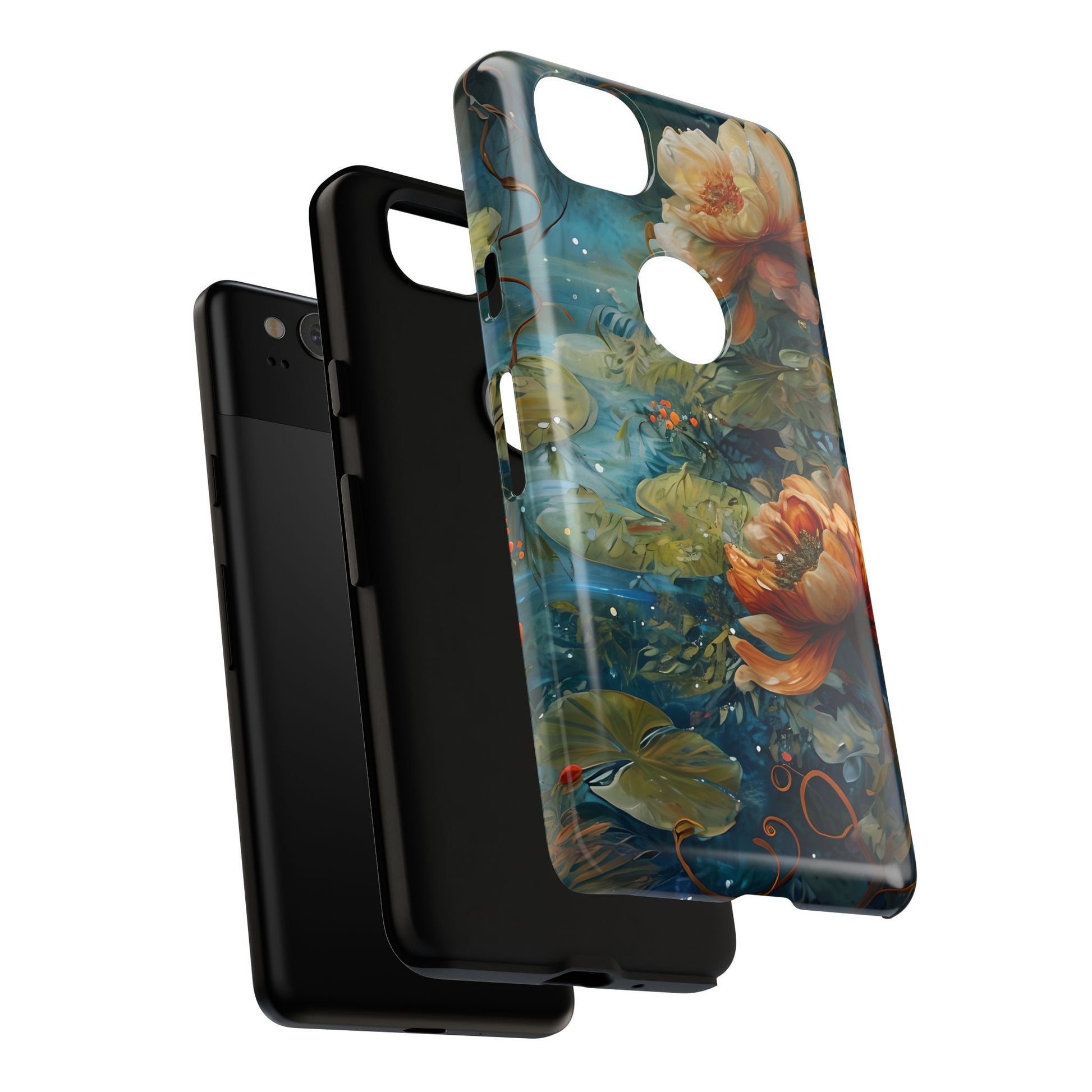 Waterlily Nocturne Tough Case for Google Pixel 2 - Premium Artistic Shockproof Cover, Elegant Protective Phone Case
