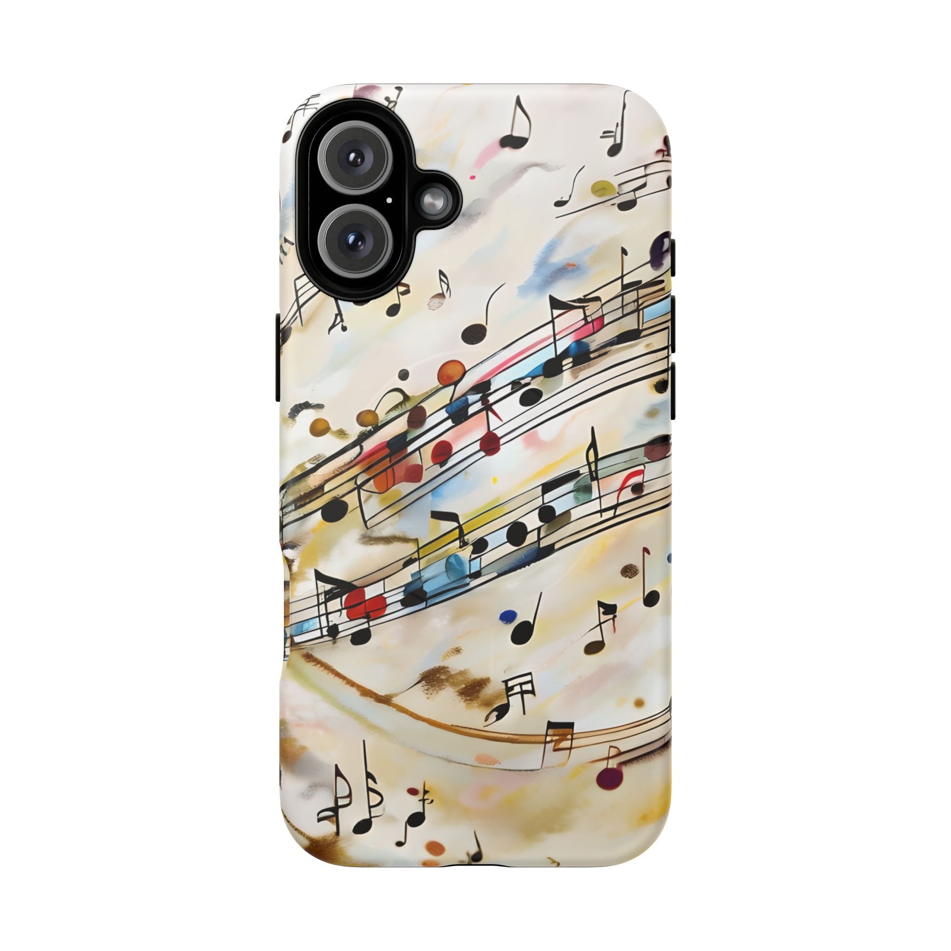 Melodic Flow Abstract Music Notes iPhone 16 Plus MagSafe Case