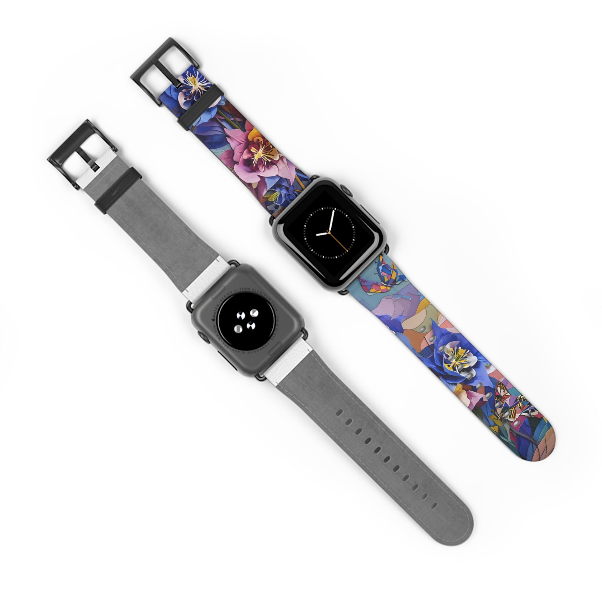 Blue Columbine Carnivale Apple Watch Band Strap - Colorful, Whimsical design