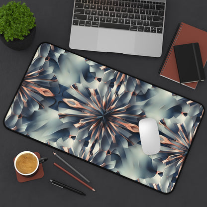 Obsidian Kaleidoscope Desk Mat - Premium Office Desk Pad, 3 Sizes Available, Artistic Workspace Protection