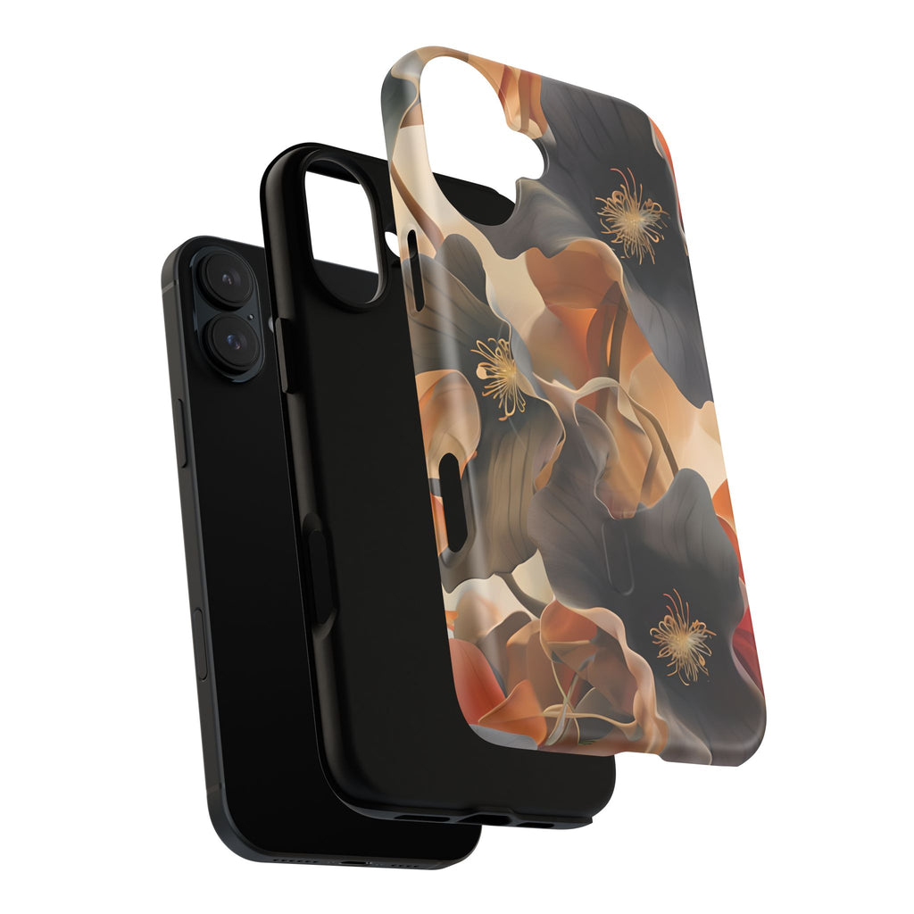 Autumn Ember - Moody Floral Art iPhone 16 Plus MagSafe Phone Case -Warm Earthy Botanical Design