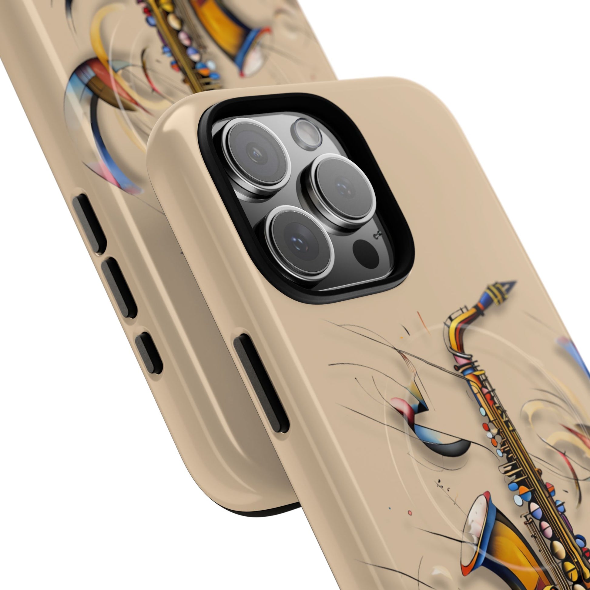 Brass Rhapsody Artistic Saxophone Music iPhone 16 Pro Max MagSafe Case