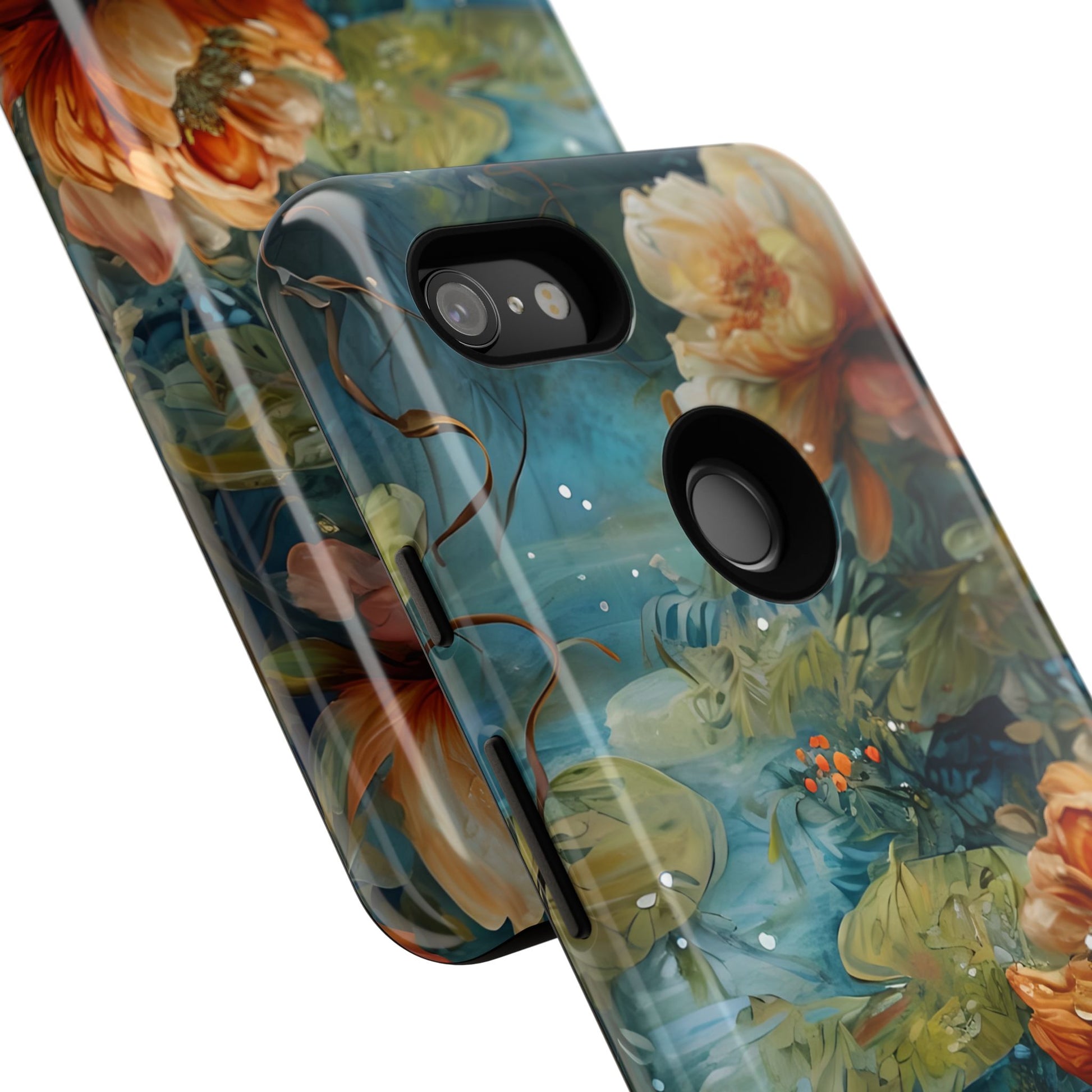 Waterlily Nocturne Tough Case for Google Pixel 3XL- Premium Artistic Shockproof Cover, Elegant Protective Phone Case