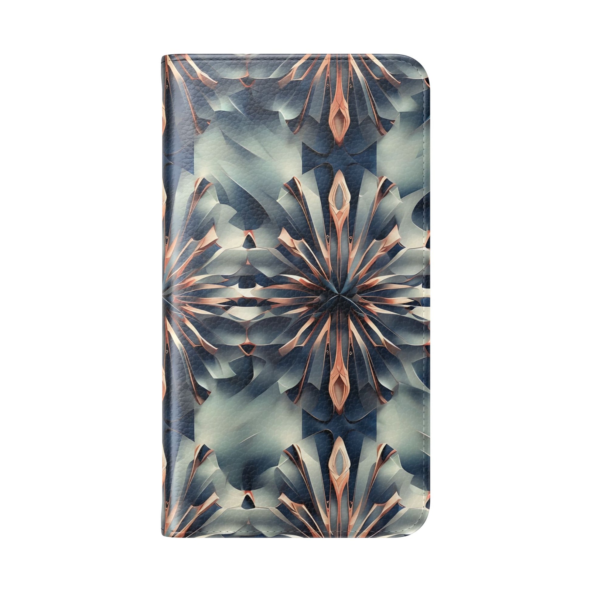 Obsidian Kaleidoscope Samsung Galaxy S23 Wallet Case - Elegant Abstract Flip Cover with Card Slots