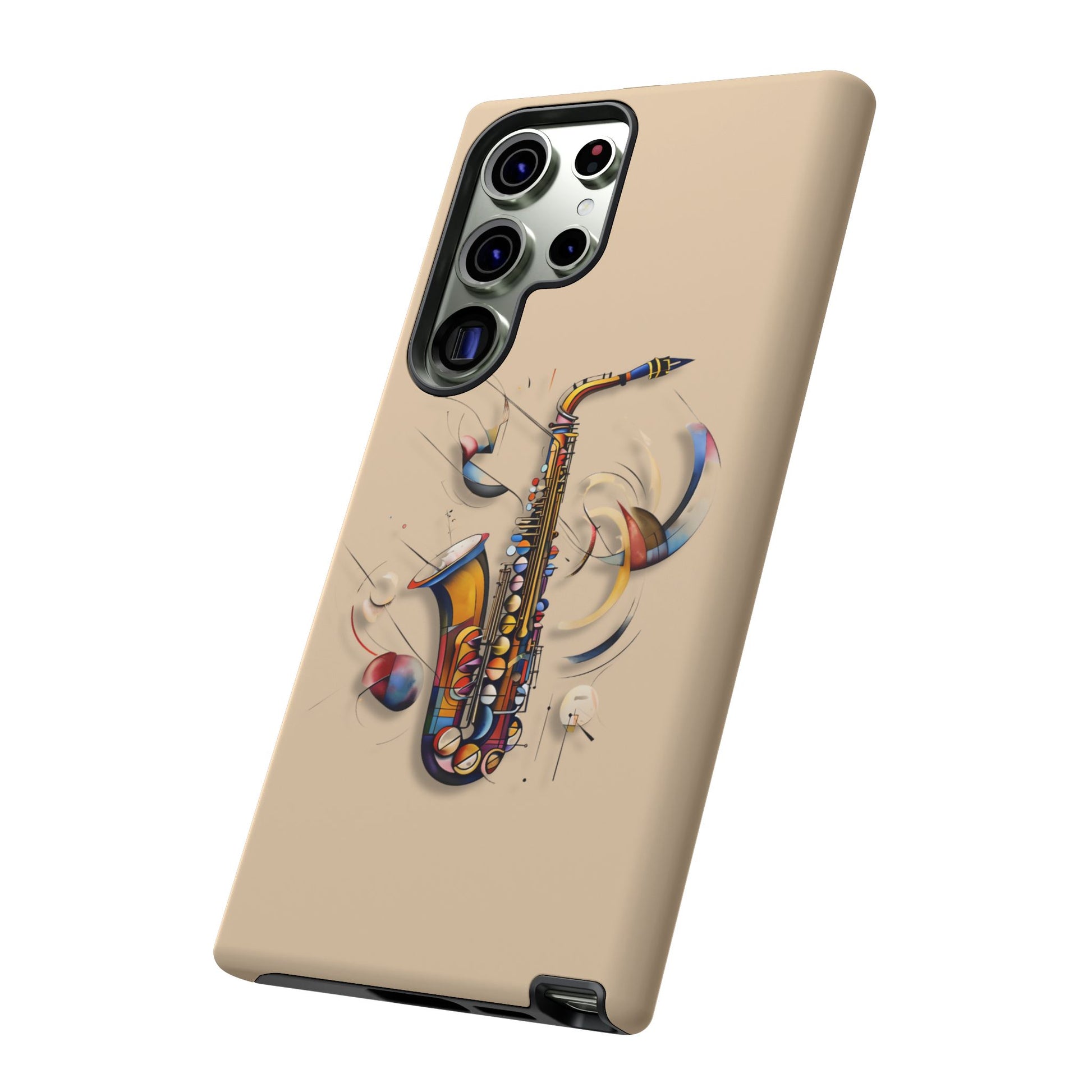 Brass Rhapsody Artistic Saxophone Music Tough Case for Samsung Galaxy S23 Ultra - Shockproof Phone Cover