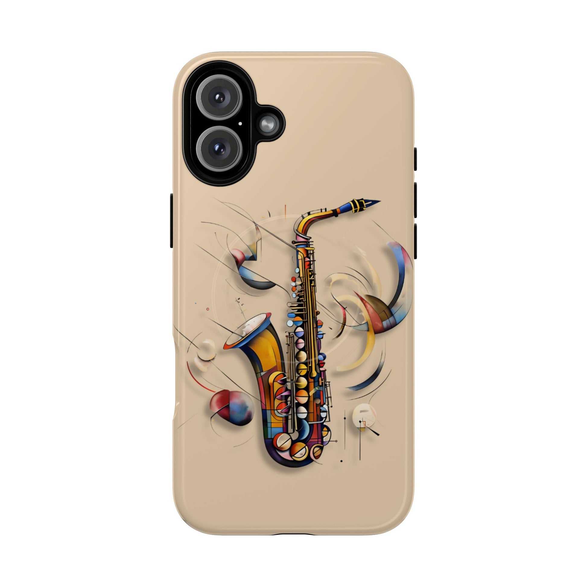 Brass Rhapsody Artistic Saxophone Music iPhone 16 Plus MagSafe Case