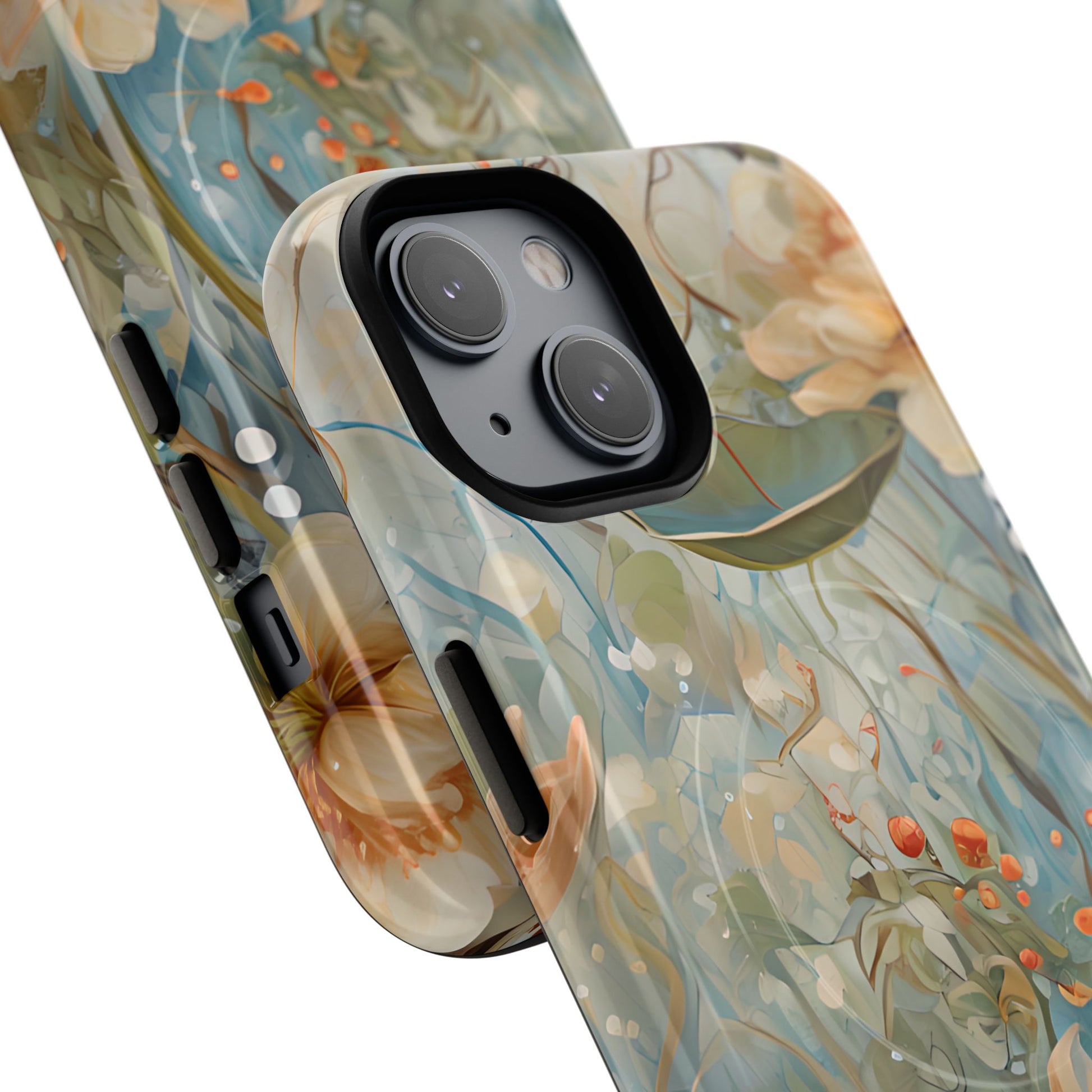 Waterlily Dreamscape - Artistic Floral iPhone 14 MagSafe Phone Case -Waterlily & Lotus Design