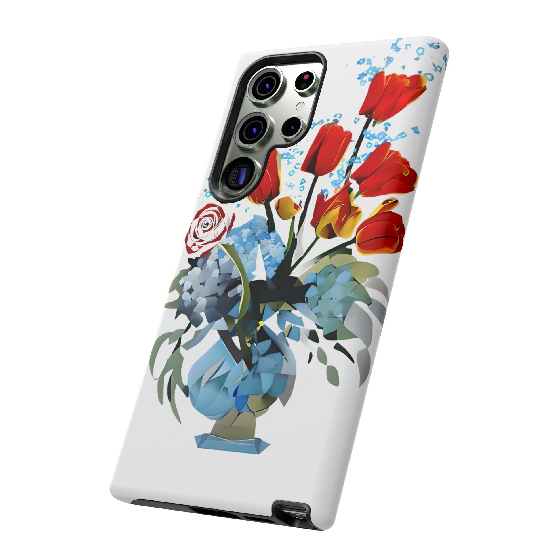 Bouquet Brilliance - Artistic Floral Samsung S23 Ultra Phone Case - Vibrant Tulip, Rose & Hydrangea Design
