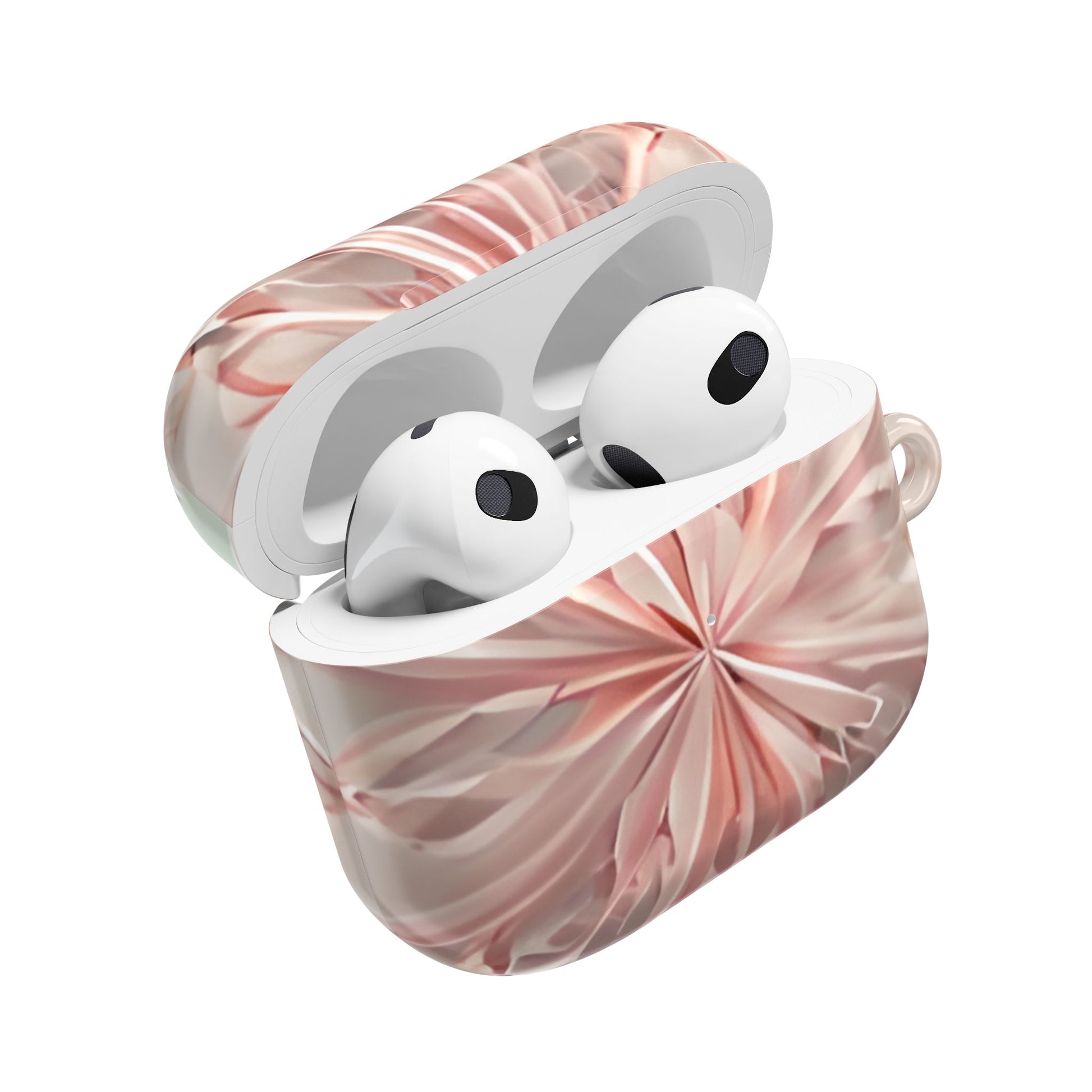 Blush Frost AirPod Case - Pink Snowflake Earbud Cover for Gen 1, 2, 3, Pro Gen 1 & 2