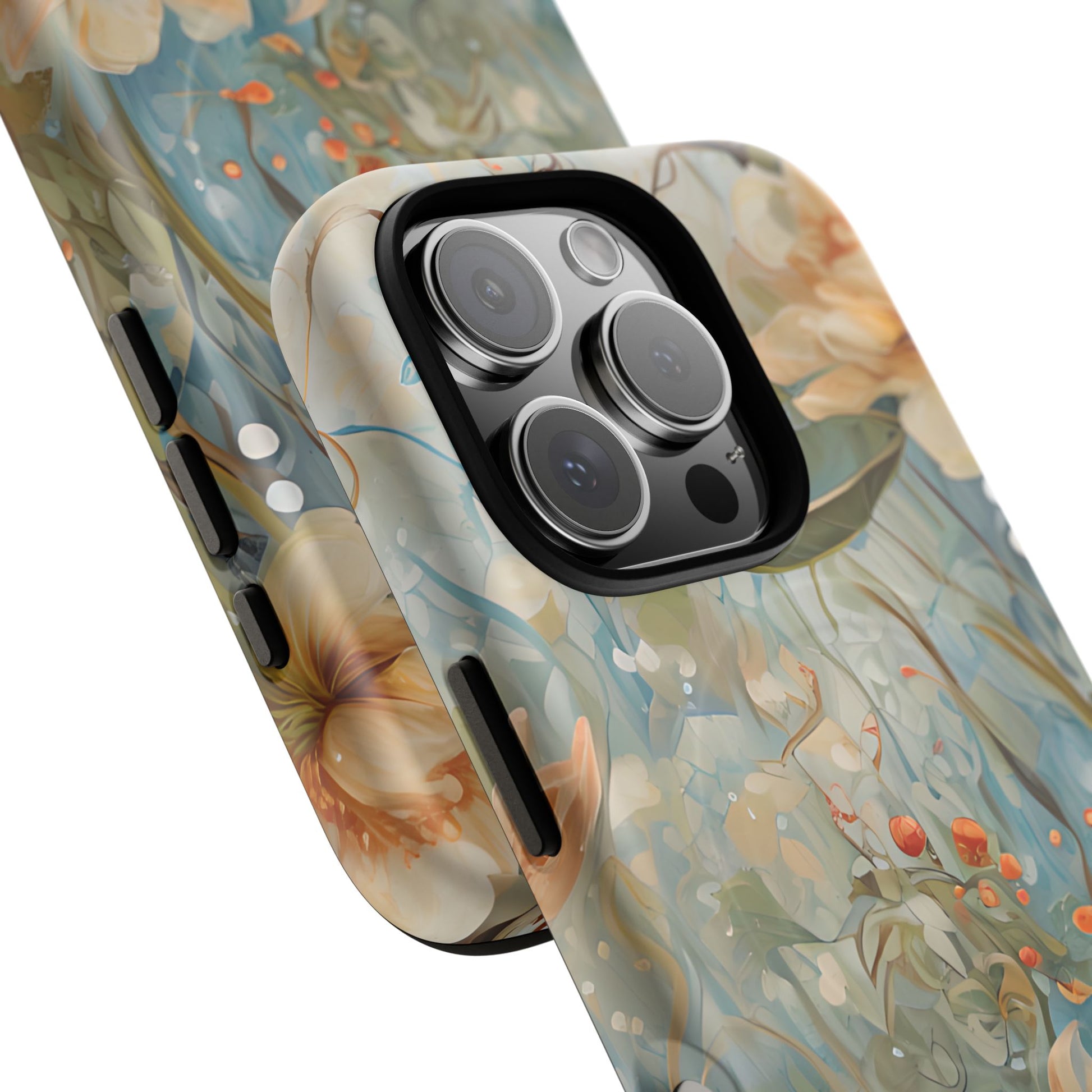 Waterlily Dreamscape - Artistic Floral iPhone 16 Pro MagSafe Phone Case -Waterlily & Lotus Design