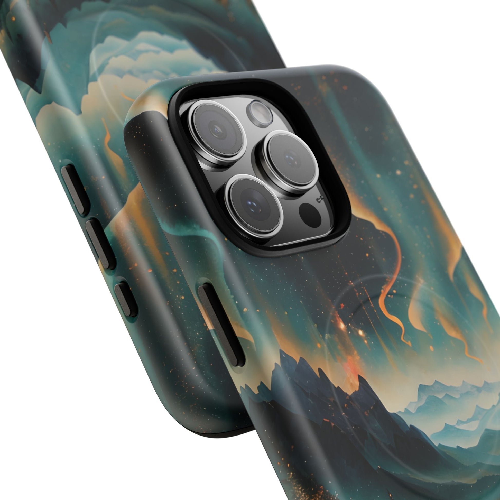 Aurora Dreamscape iPhone 16 Pro Max Case – Northern Lights Art, MagSafe Compatible, Tough Shockproof Cover