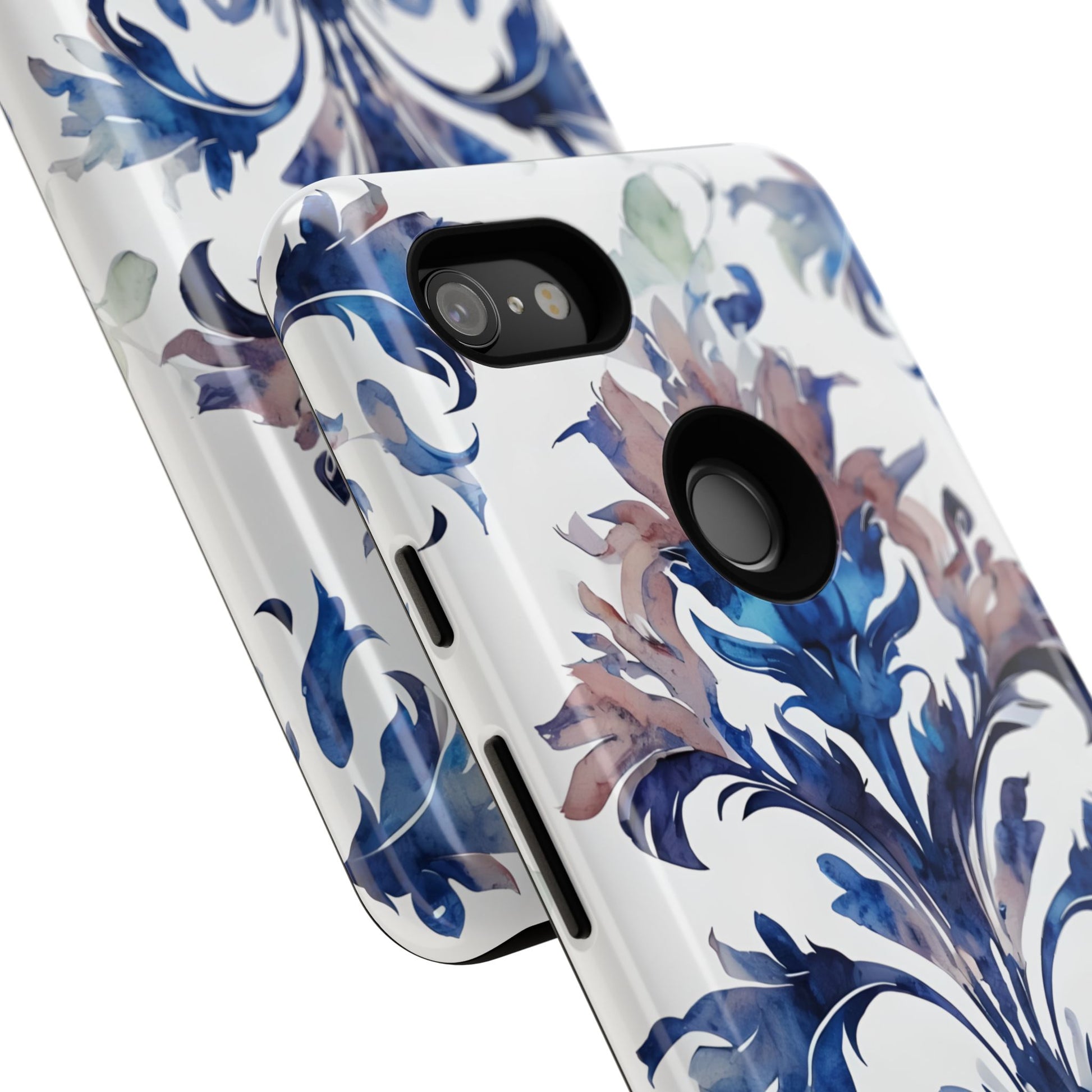 Delft Reverie - Elegant Blue & White Google Pixel 3XL Tough Phone Case - Dutch Delftware-Inspired Floral Design